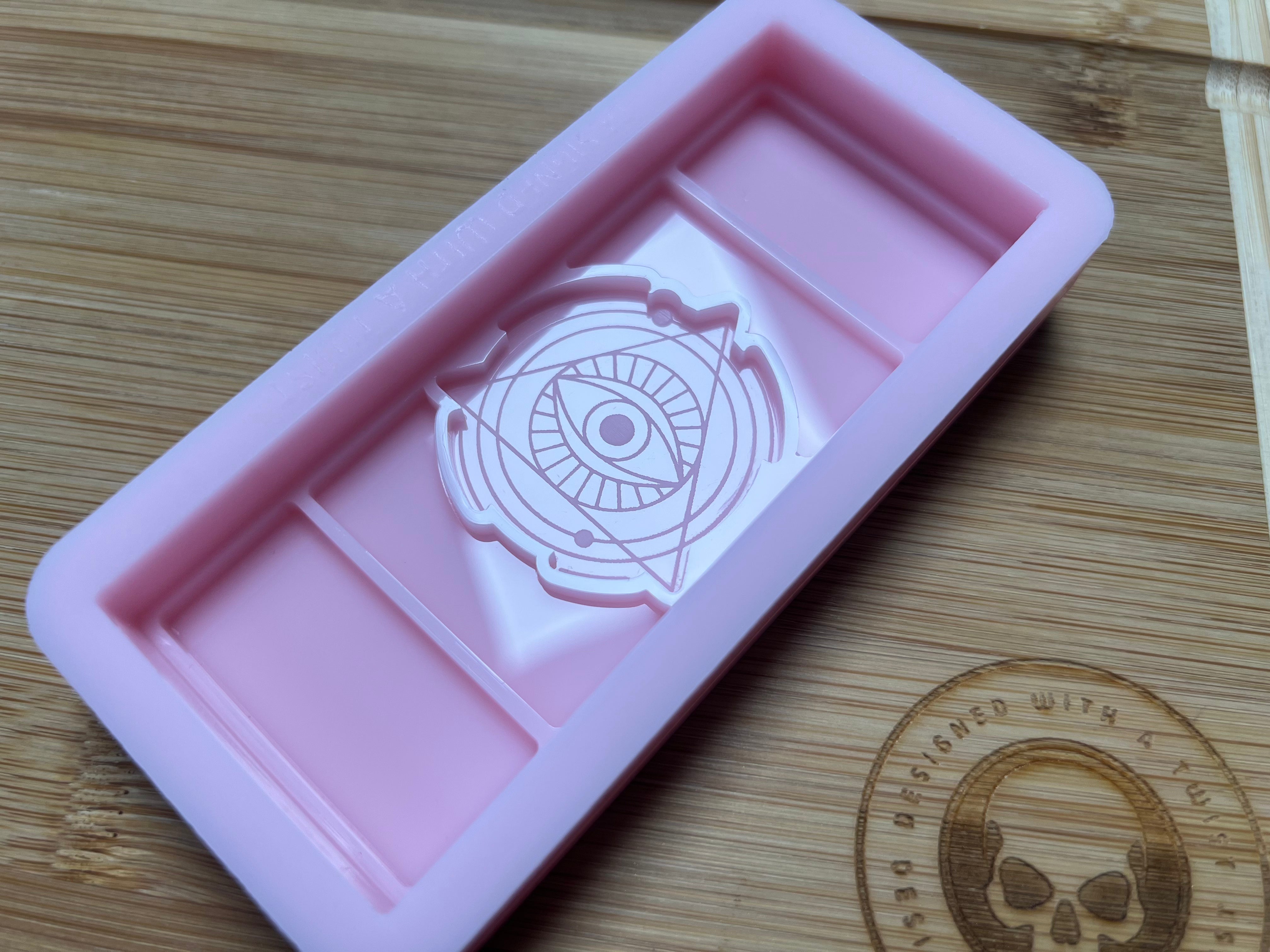 Evil Eye Pyramid Snapbar Silicone Mold - Designed with a Twist - Top quality silicone molds made in the UK.
