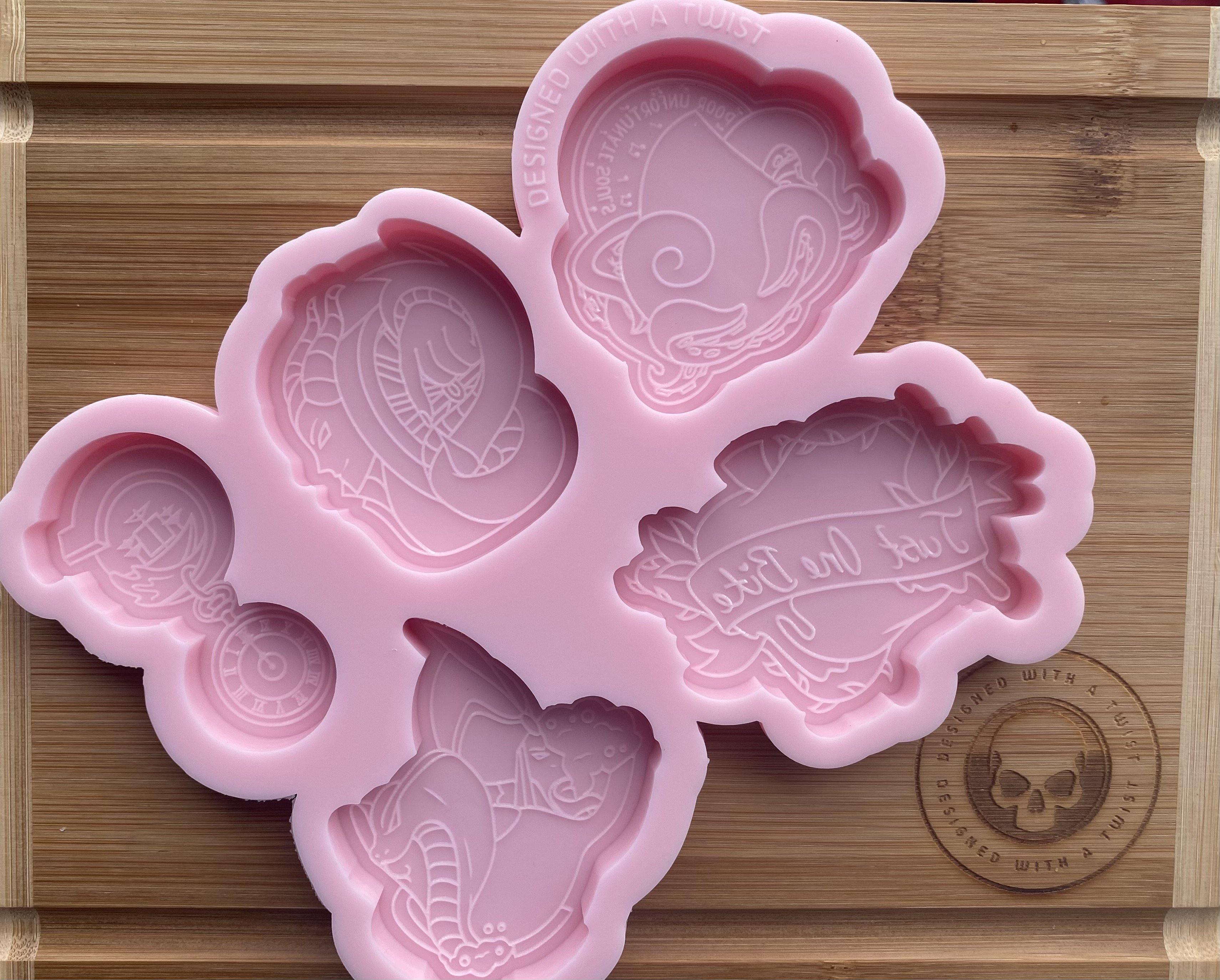 Villains Themed Wax Melt Silicone Mold - Designed with a Twist - Top quality silicone molds made in the UK.