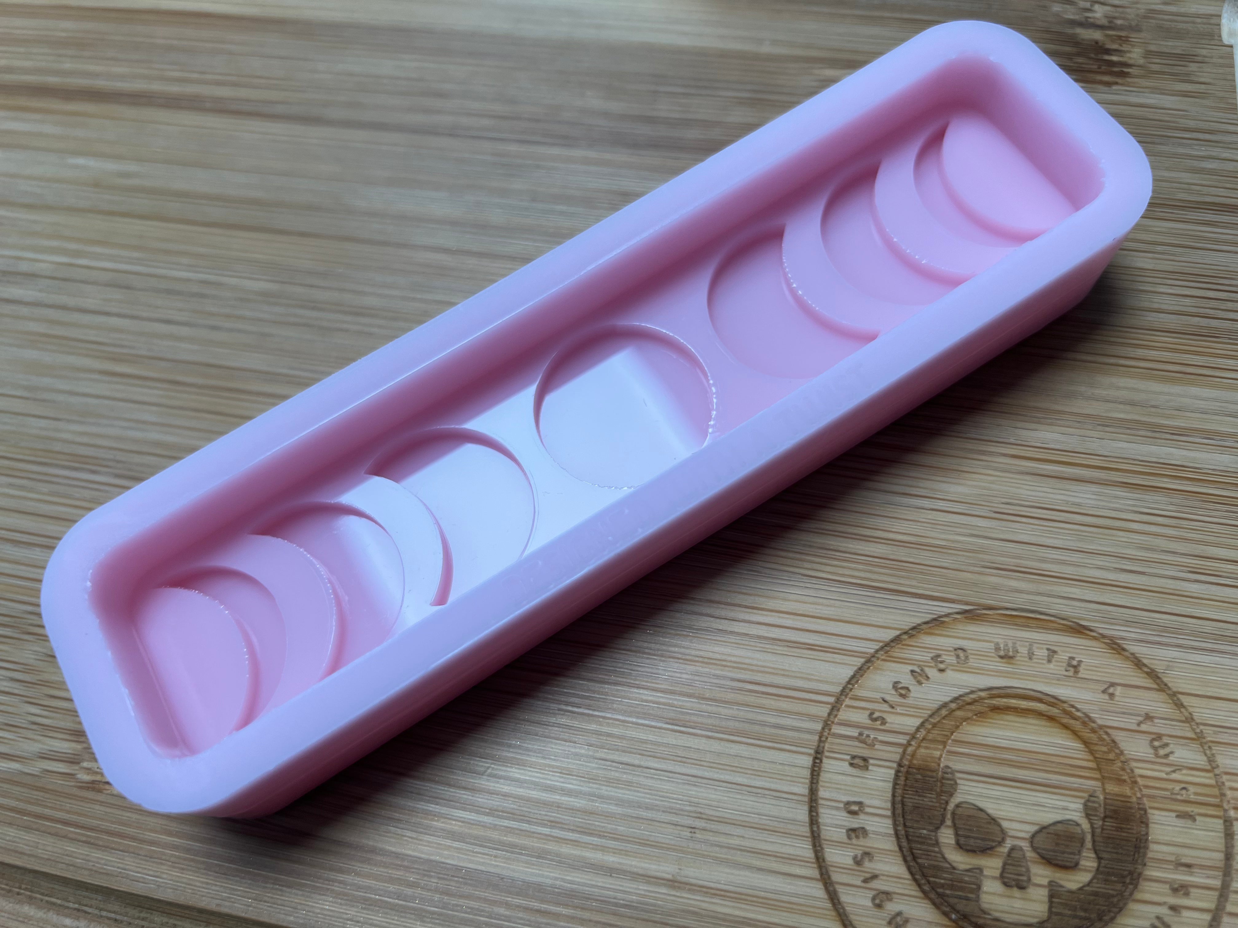 Moon Phase Mini Melt Snapbar Silicone Mold - Designed with a Twist - Top quality silicone molds made in the UK.