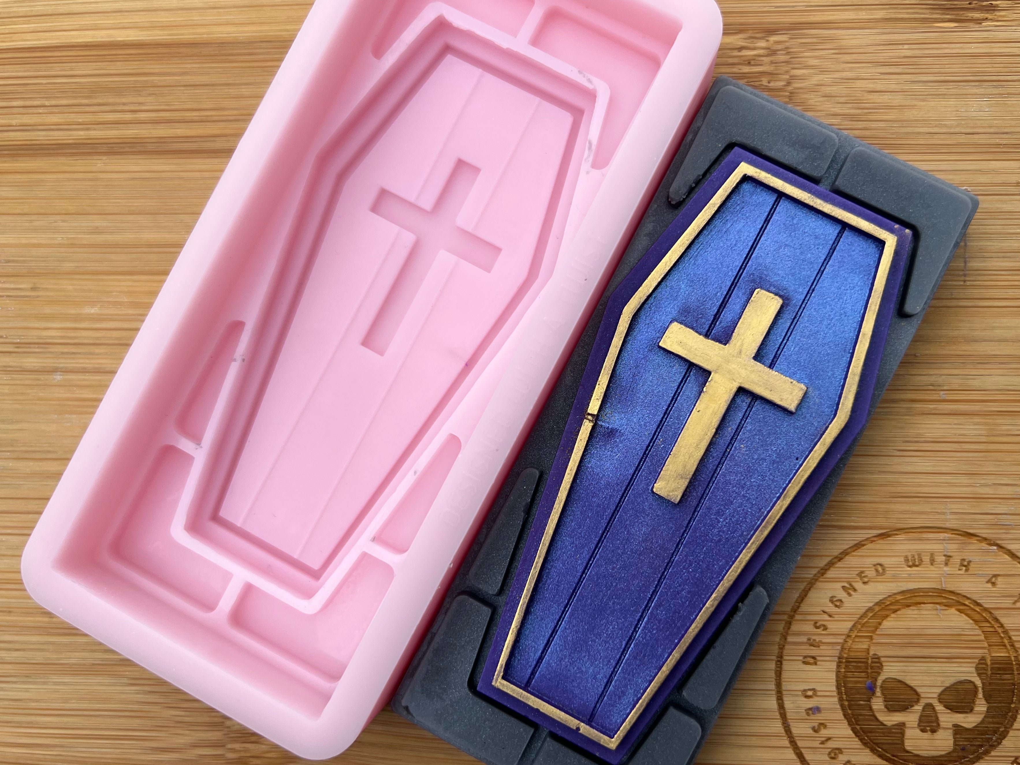 3d Coffin Snapbar Silicone Mold - Designed with a Twist - Top quality silicone molds made in the UK.