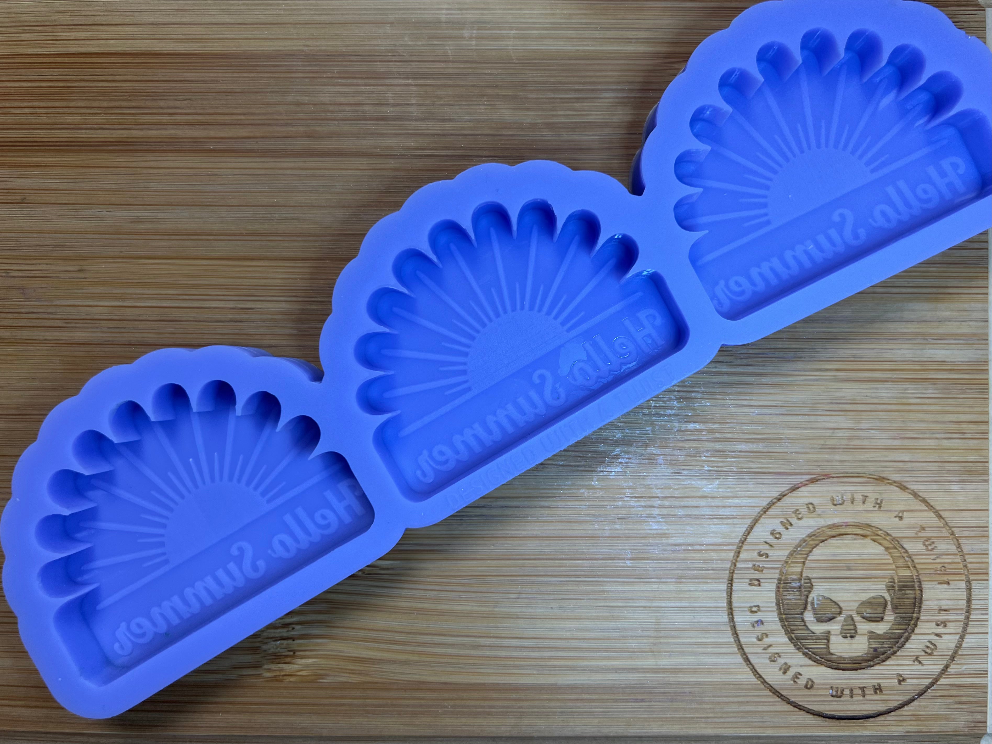 Hello Summer Silicone Mold - Designed with a Twist - Top quality silicone molds made in the UK.