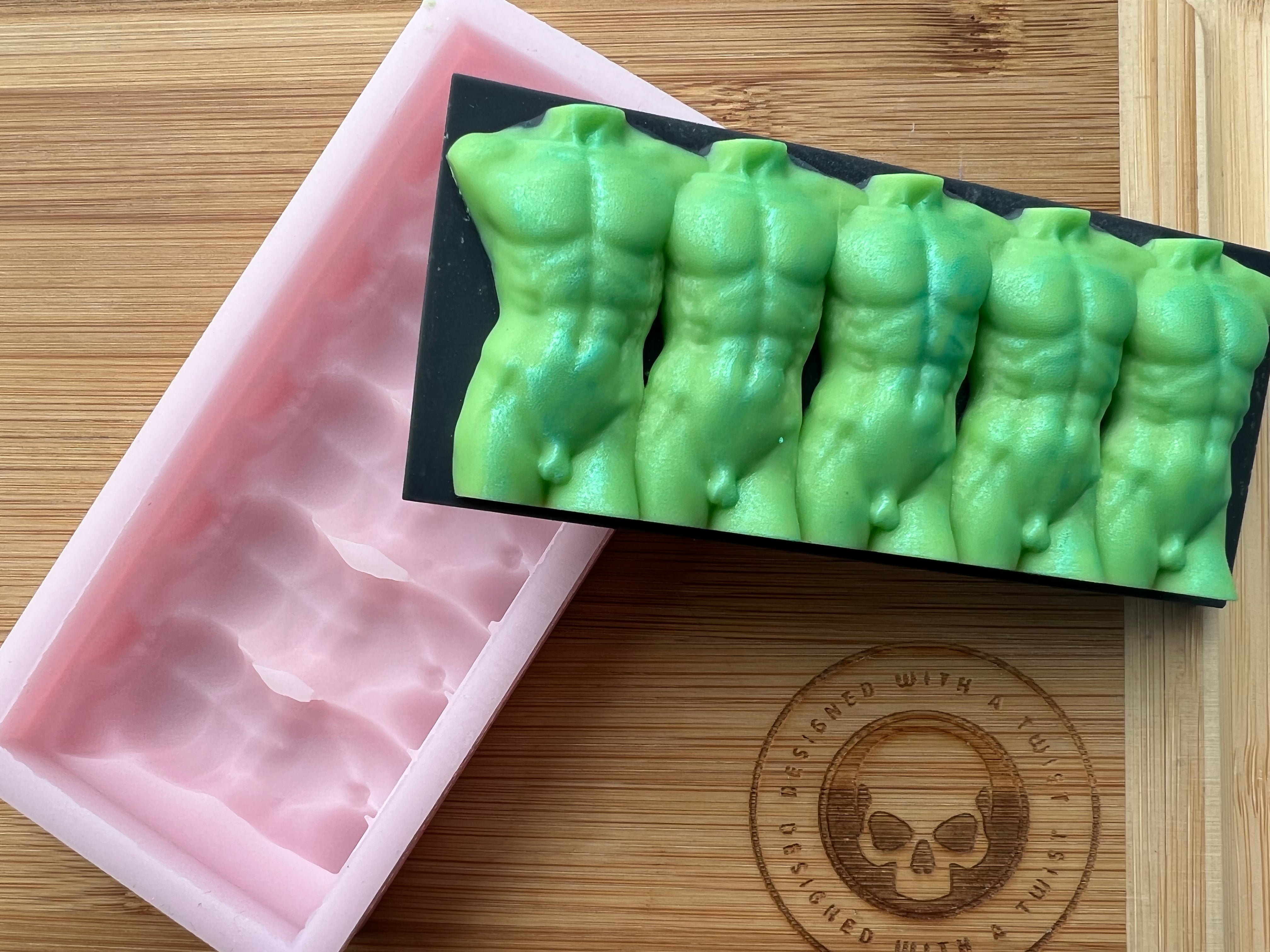 Front Facing Hercules Torso Snapbar Silicone Mold - Designed with a Twist - Top quality silicone molds made in the UK.