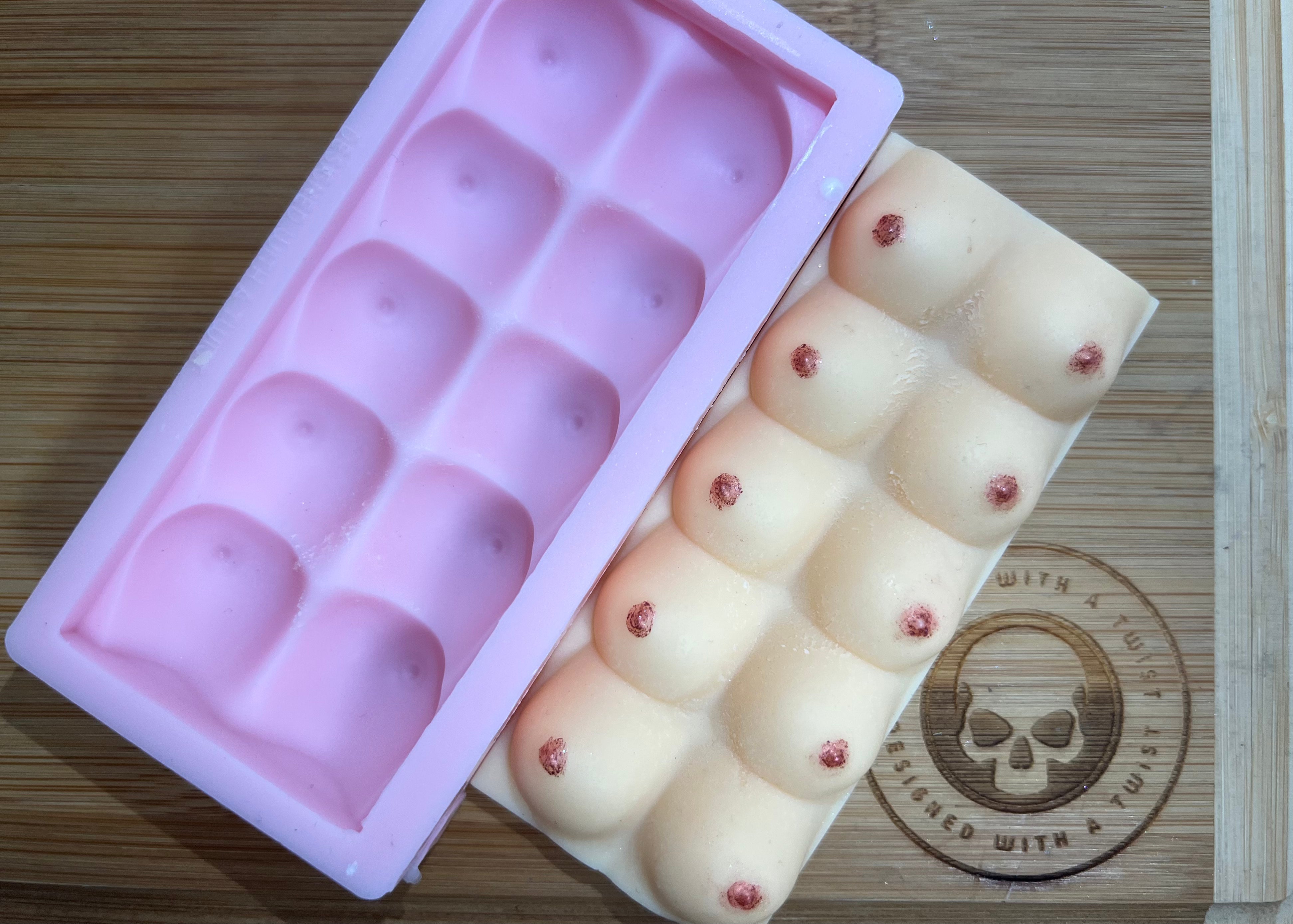 Boobie Snapbar Silicone Mold - Designed with a Twist - Top quality silicone molds made in the UK.