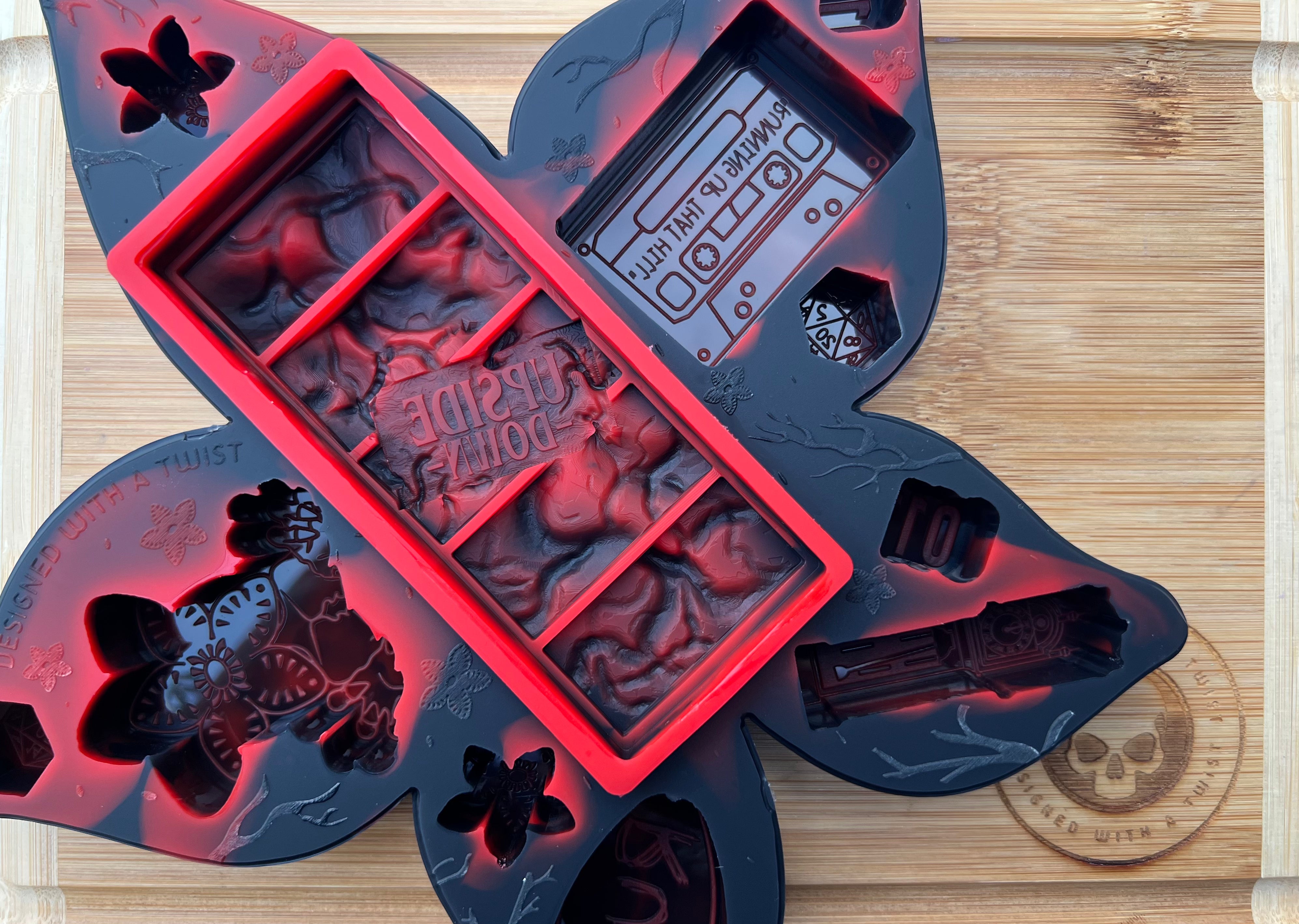 Upside Down Wax Melt and Snap Bar Silicone Mold - Designed with a Twist - Top quality silicone molds made in the UK.