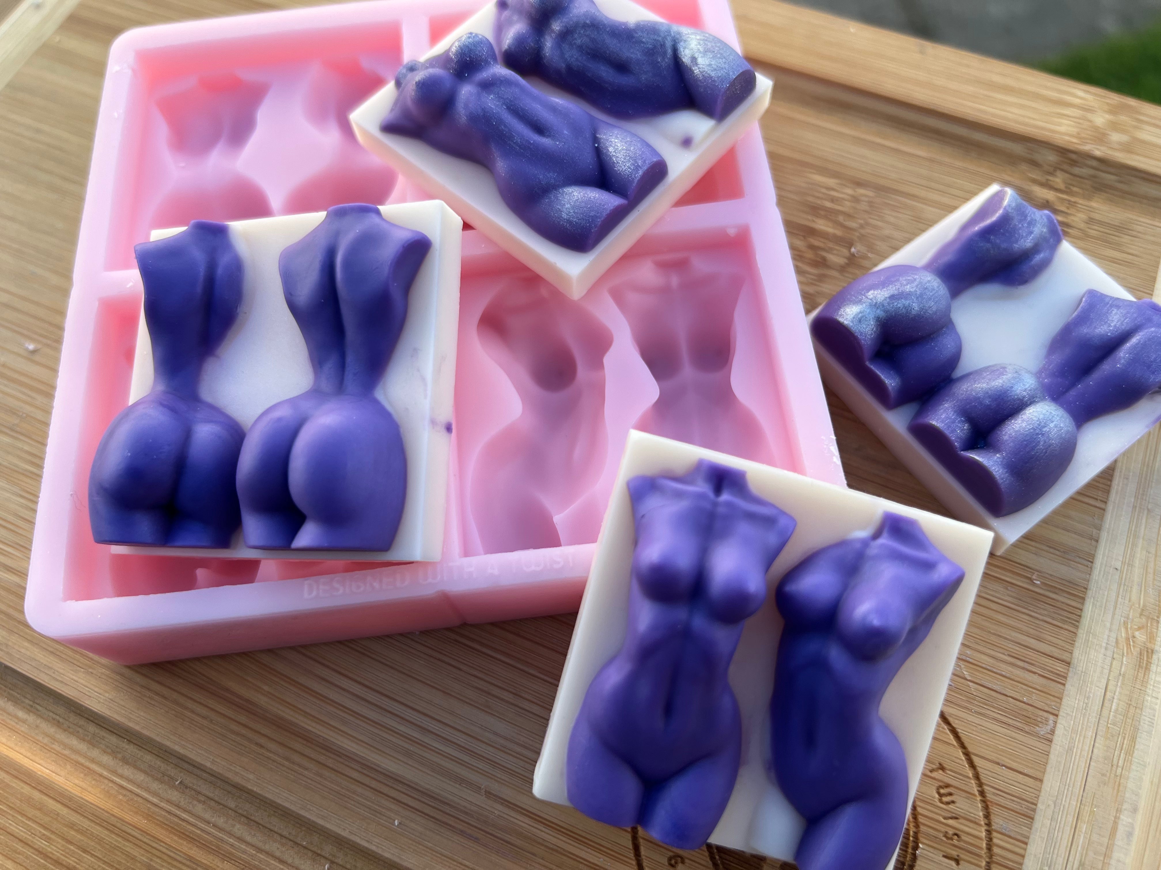 Turning Goddess Torso Mini Snapbar Silicone Mold - Designed with a Twist - Top quality silicone molds made in the UK.