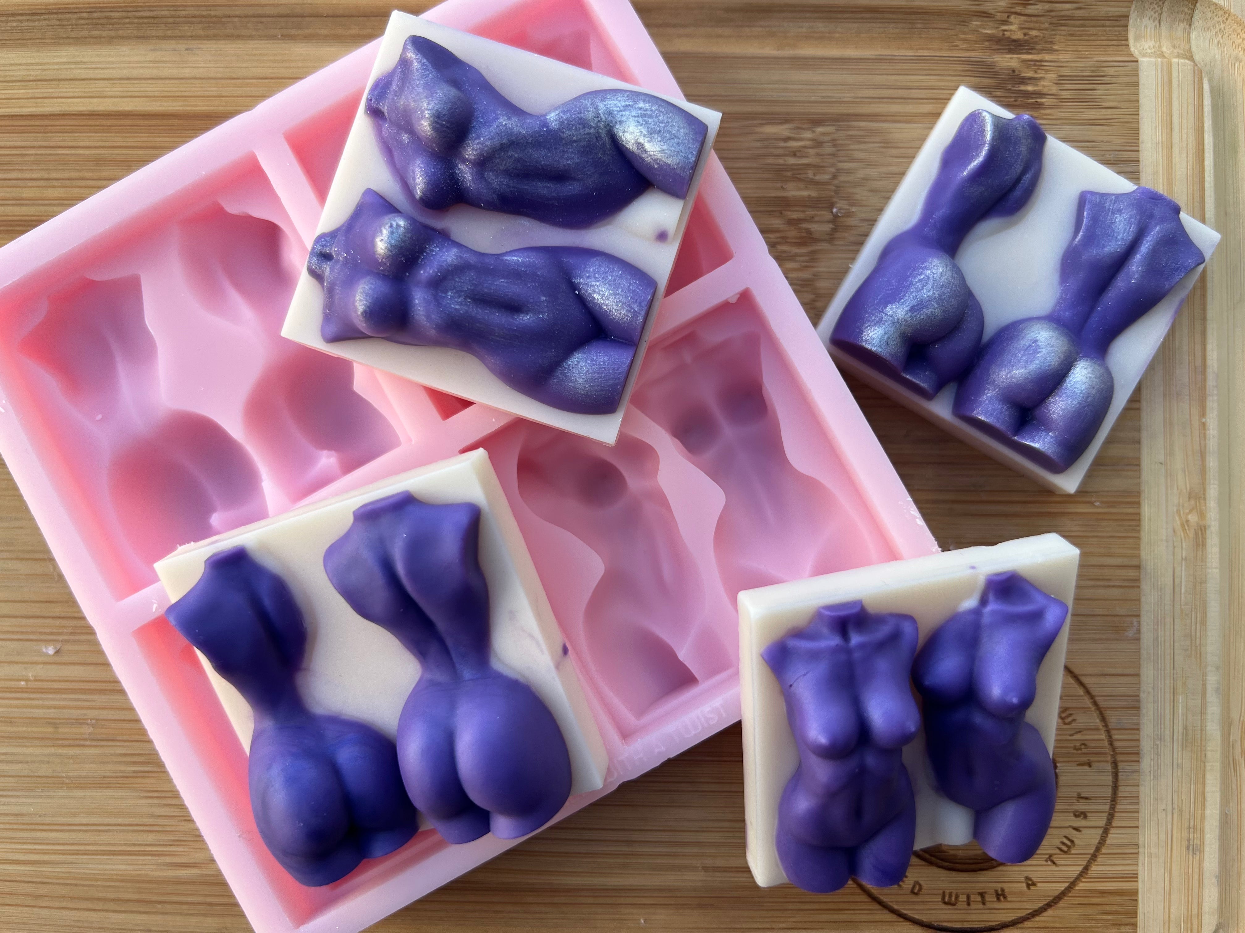 Turning Goddess Torso Mini Snapbar Silicone Mold - Designed with a Twist - Top quality silicone molds made in the UK.