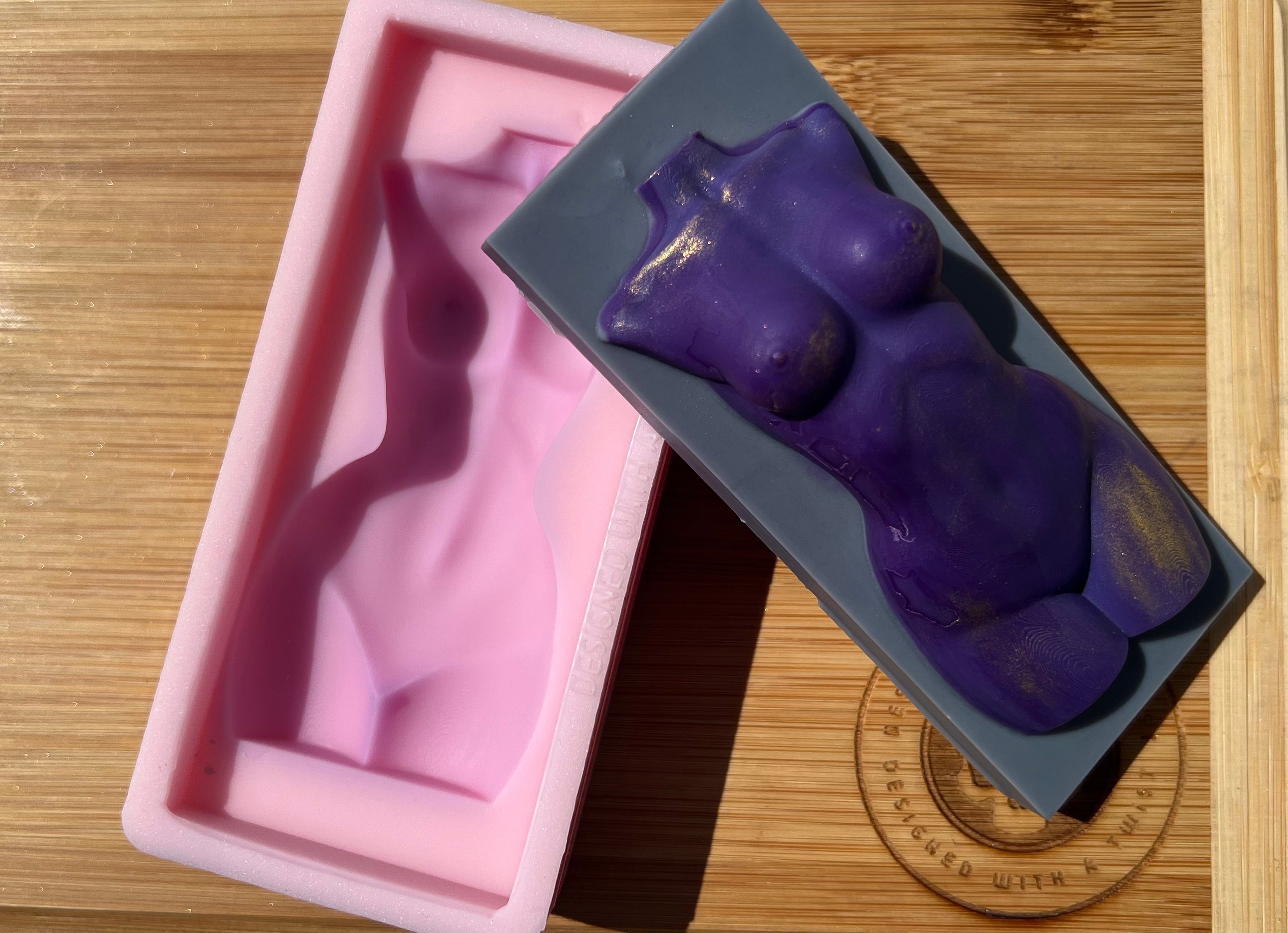 Single Goddess Torso Snapbar Silicone Mold - Designed with a Twist - Top quality silicone molds made in the UK.