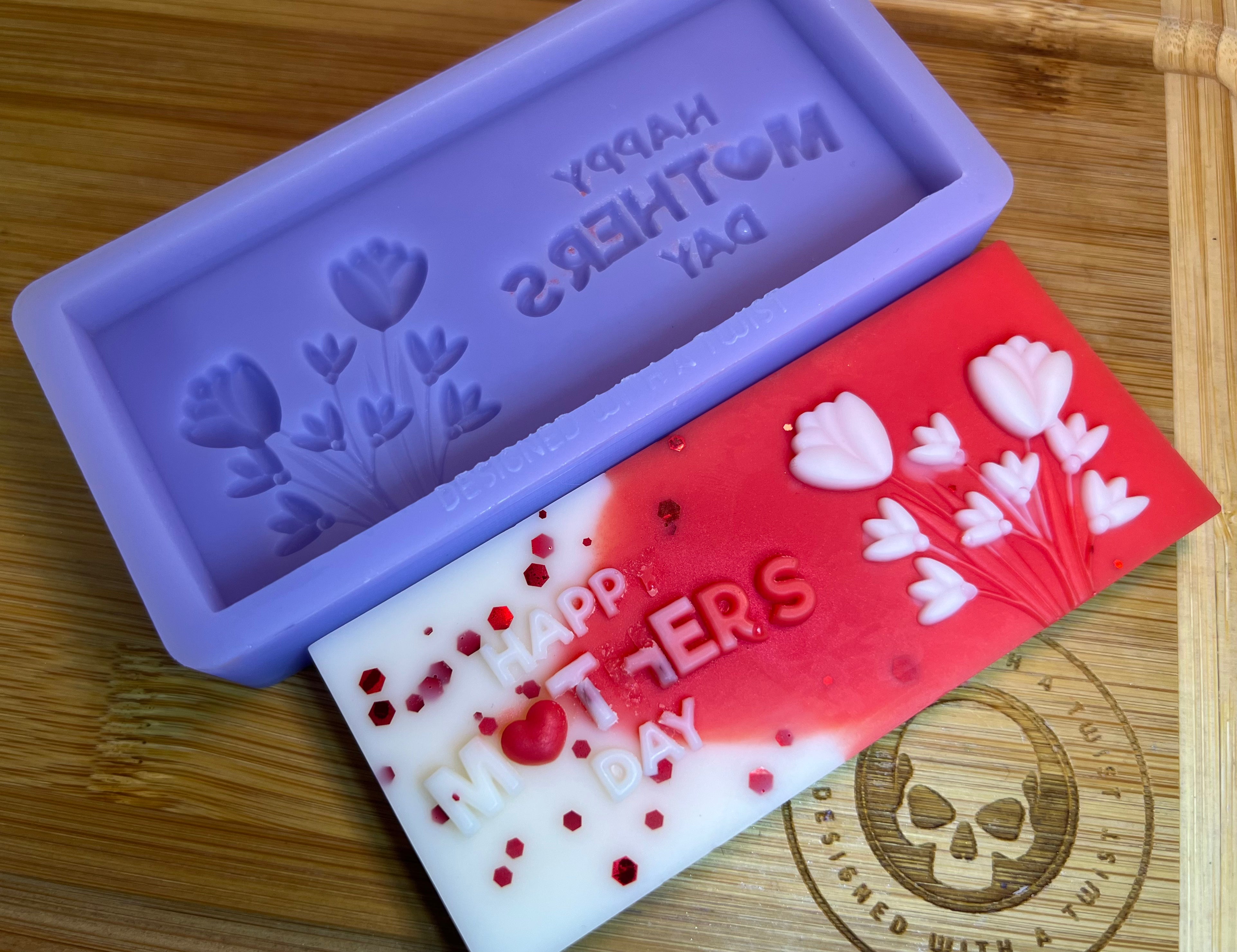 Happy Mothers Day Silicone Mold - Designed with a Twist - Top quality silicone molds made in the UK.