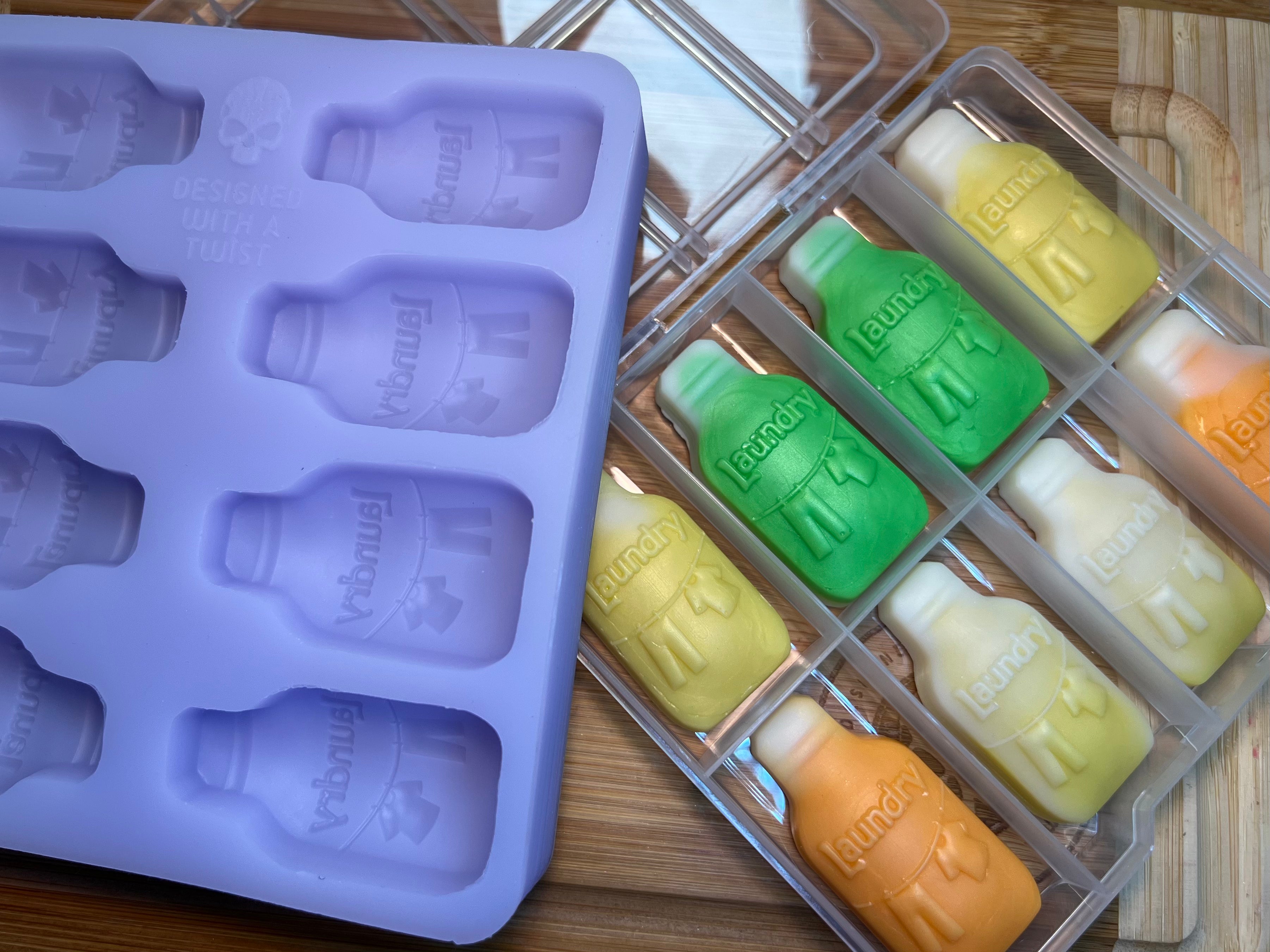 HoBa Laundry Bottle Wax Melt Silicone Mold - Designed with a Twist - Top quality silicone molds made in the UK.