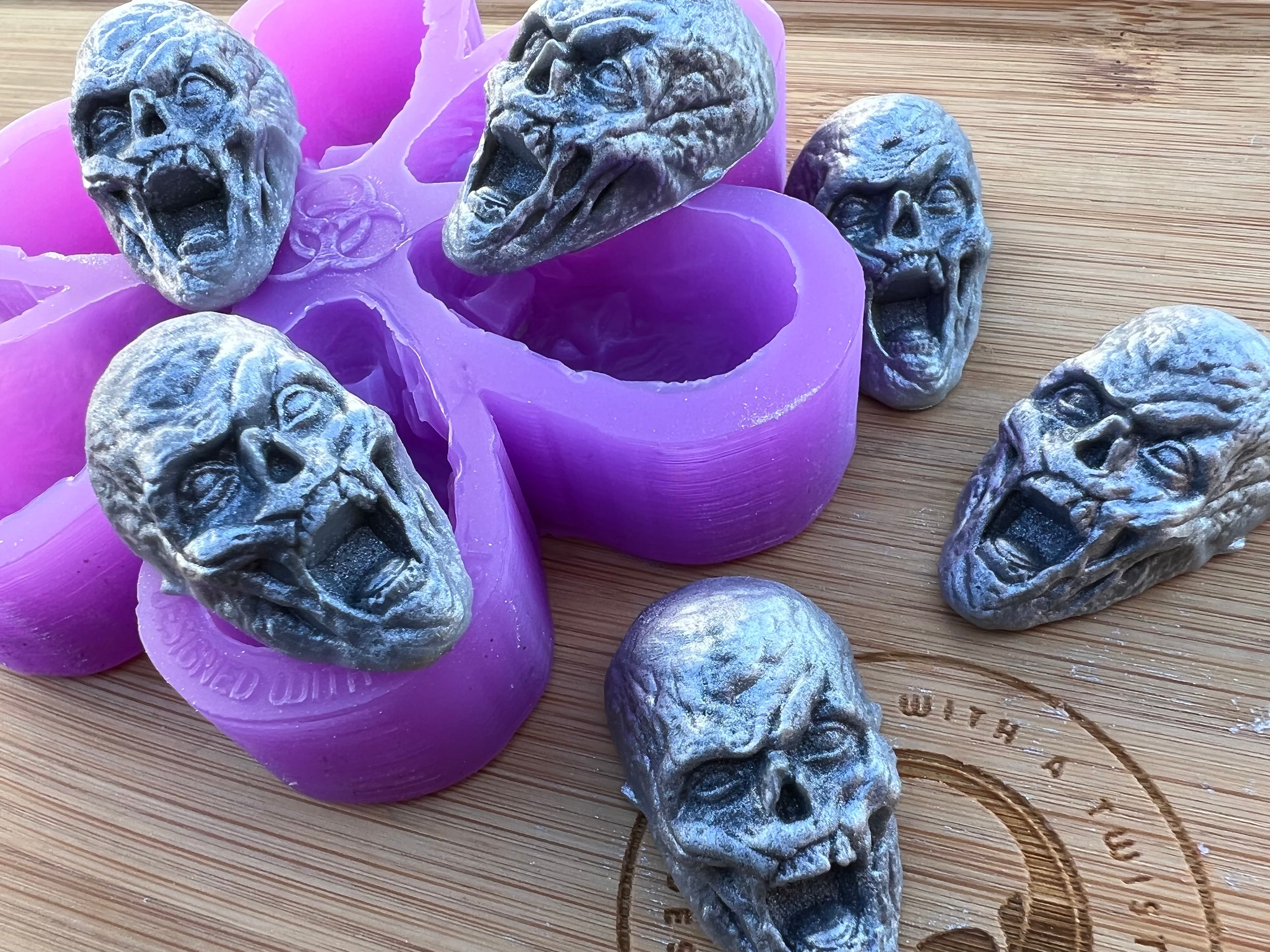 Zombie Head Wax Melt Silicone Mold - Designed with a Twist - Top quality silicone molds made in the UK.