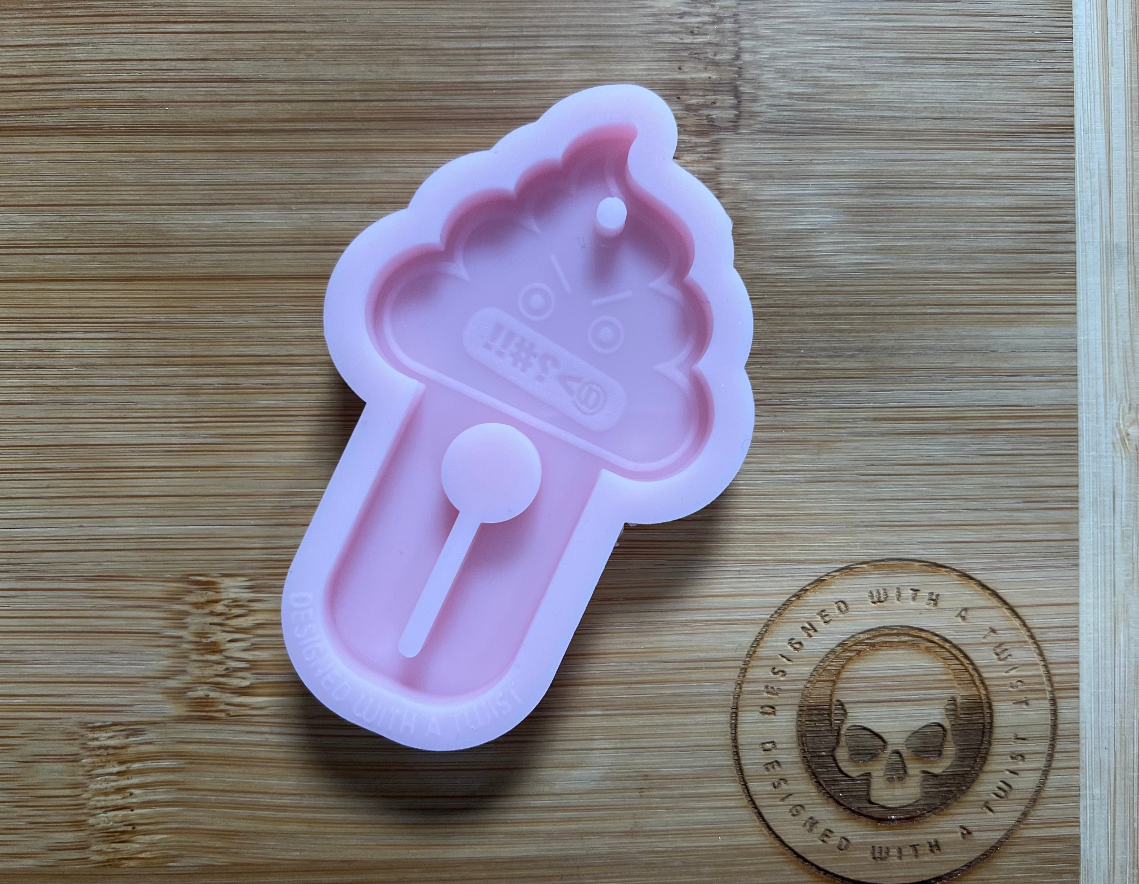 Poop Bag Carrier Keyring Silicone Mould - Designed with a Twist - Top quality silicone molds made in the UK.