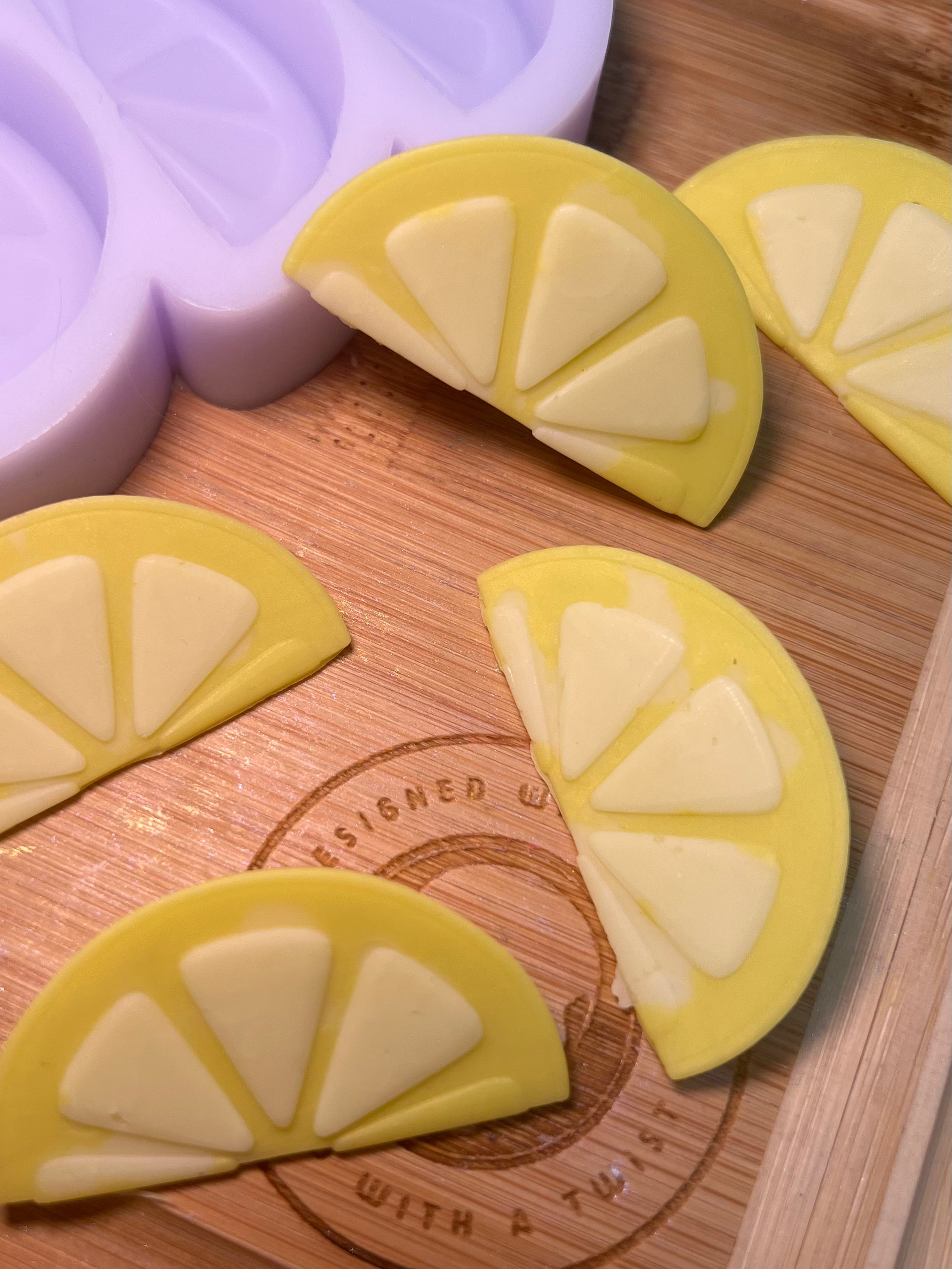 Cartoon Fruit Slice Silicone Mold - Designed with a Twist - Top quality silicone molds made in the UK.