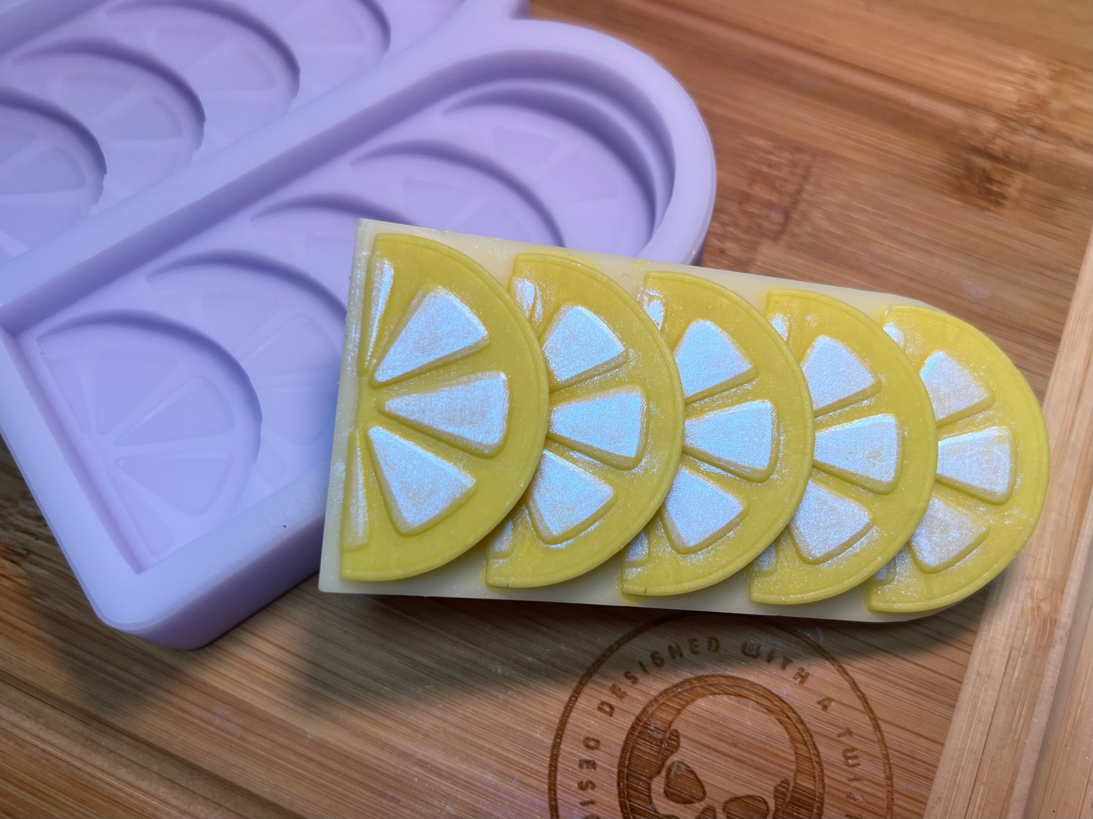 Cartoon Fruit Slice Snapbar Silicone Mold - Designed with a Twist - Top quality silicone molds made in the UK.