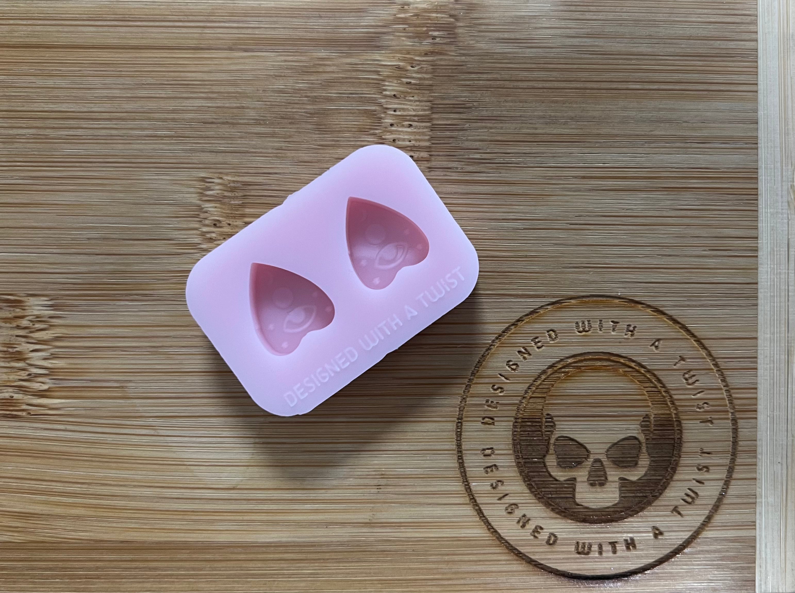 Mini Planchette Stud Earring Silicone Mold - Designed with a Twist - Top quality silicone molds made in the UK.