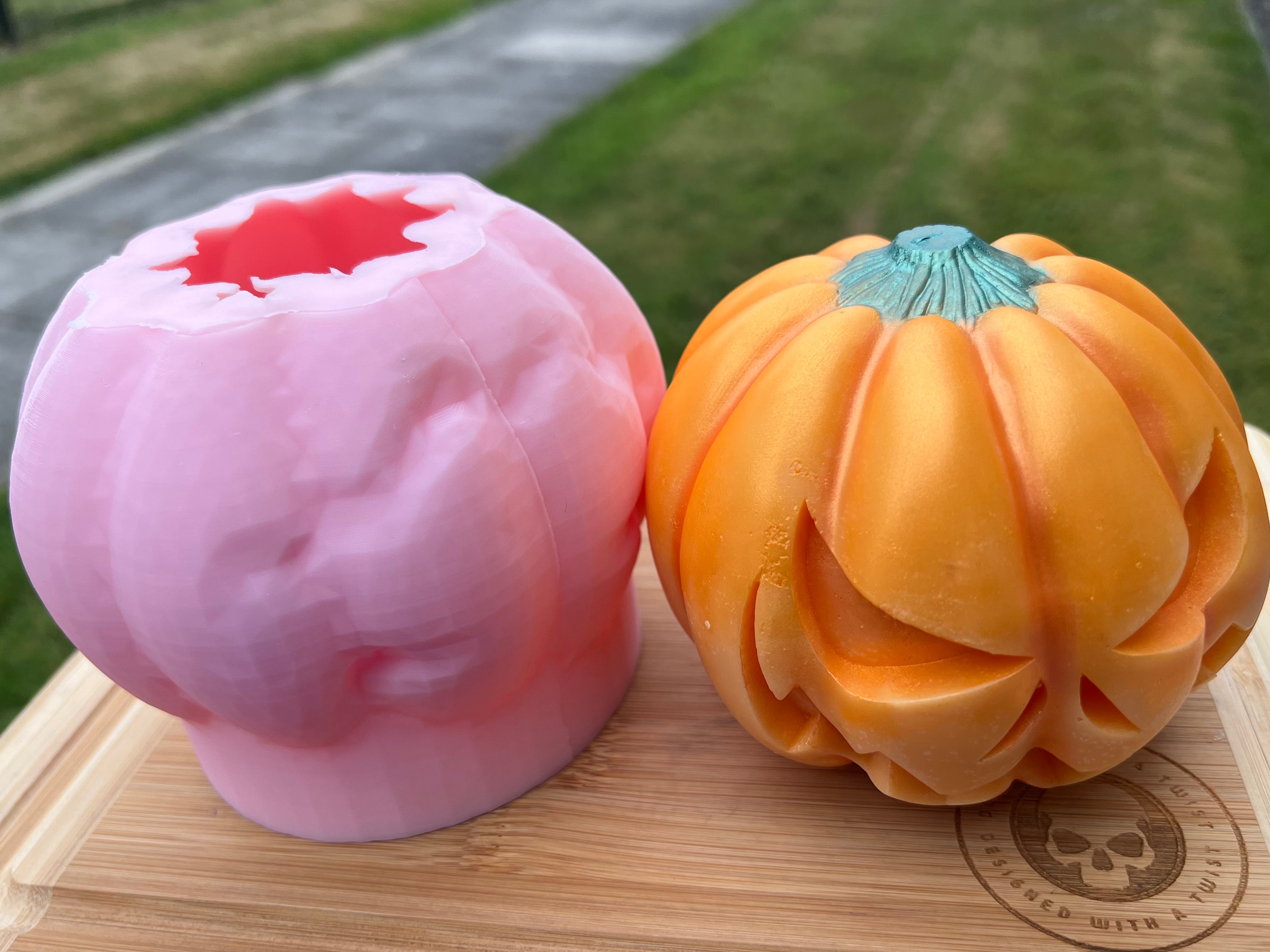Pumpkin Silicone Candle Mold - Designed with a Twist - Top quality silicone molds made in the UK.