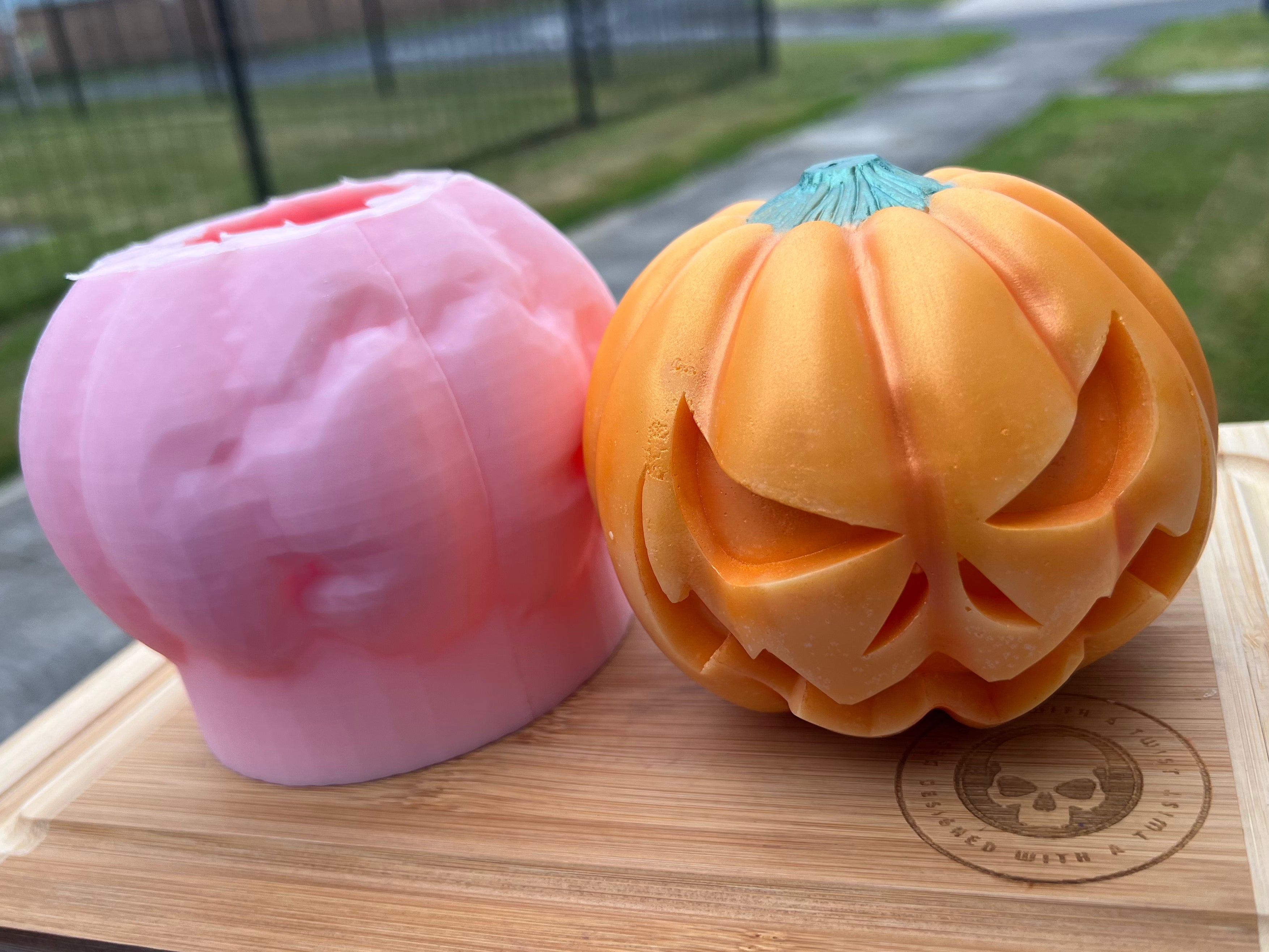 Pumpkin Silicone Candle Mold - Designed with a Twist - Top quality silicone molds made in the UK.