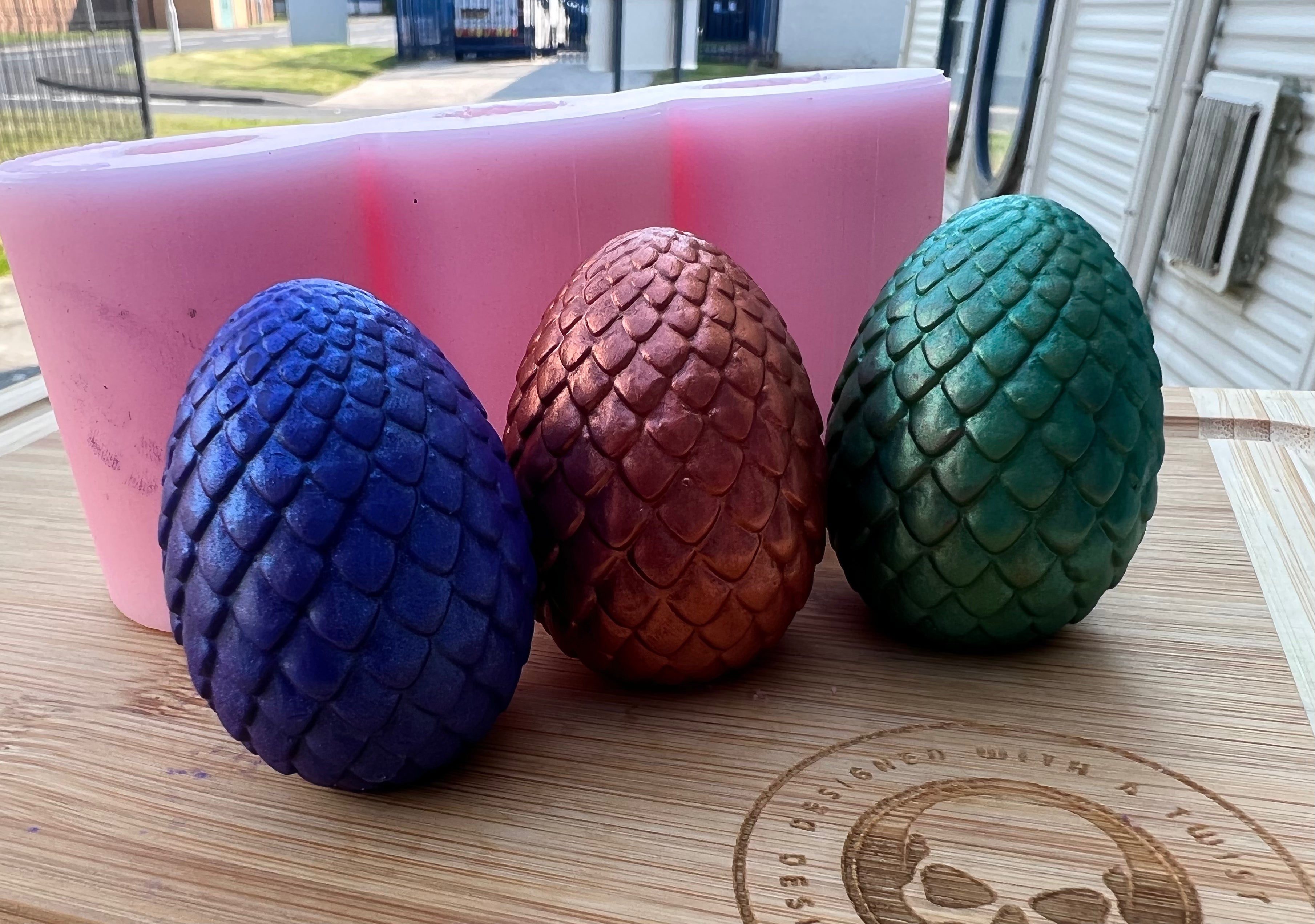 3d Dragon Egg Wax Melt Silicone Mold - Designed with a Twist - Top quality silicone molds made in the UK.