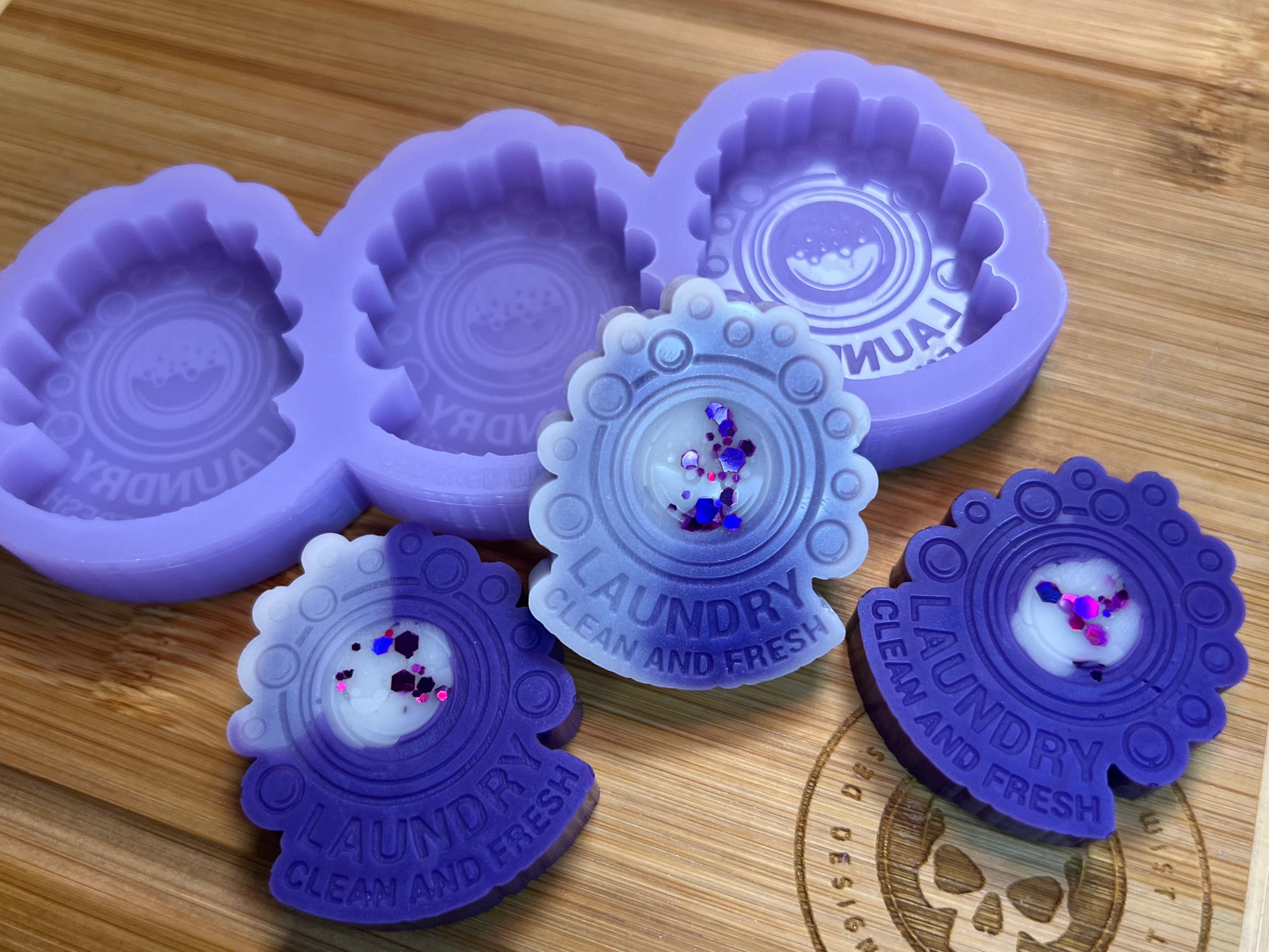 Laundry Clean and Fresh Wax Melt Silicone Mold - Designed with a Twist - Top quality silicone molds made in the UK.