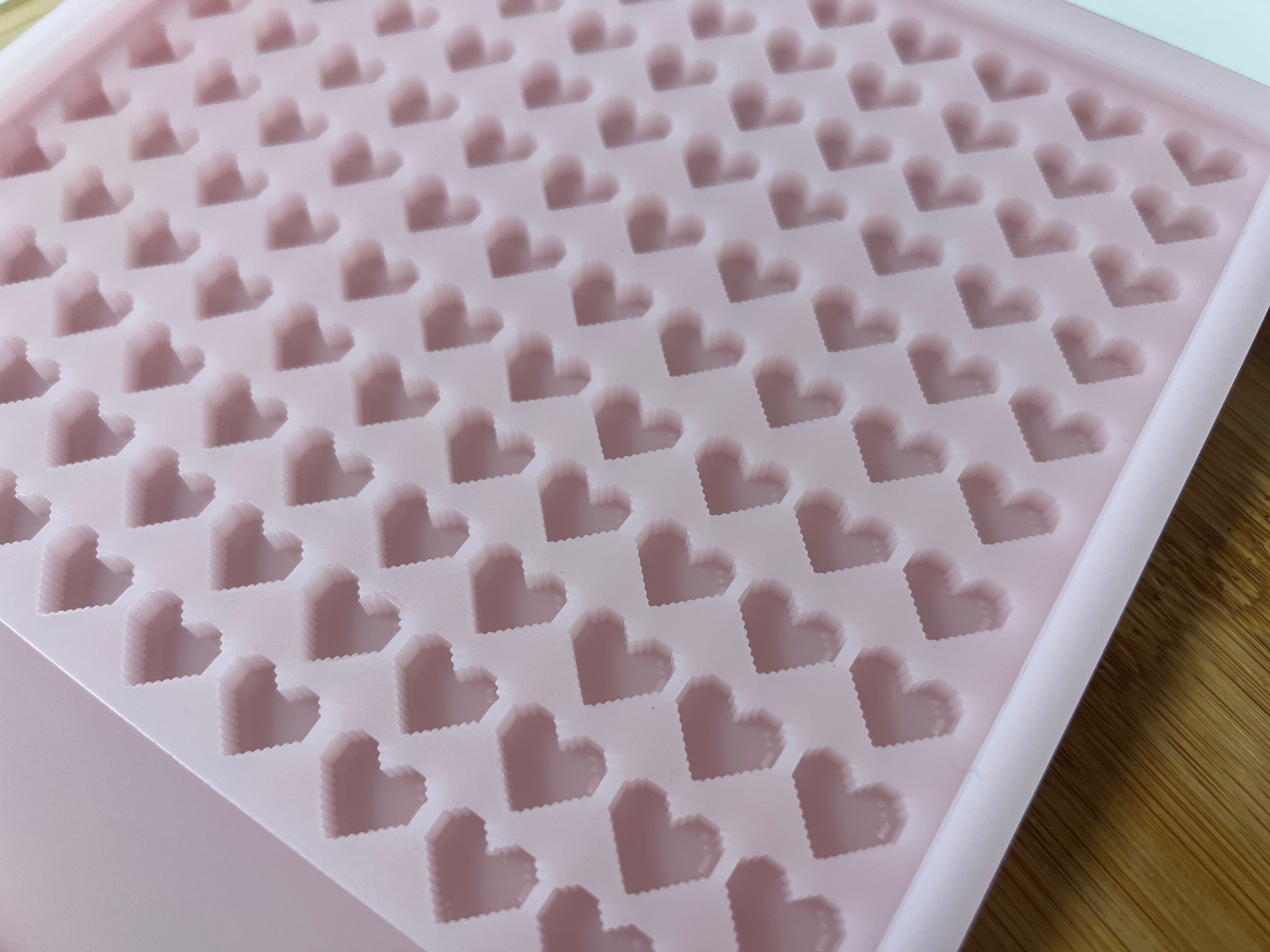 Pixel Heart Scrape n Scoop Wax Tray Silicone Mold - Designed with a Twist - Top quality silicone molds made in the UK.
