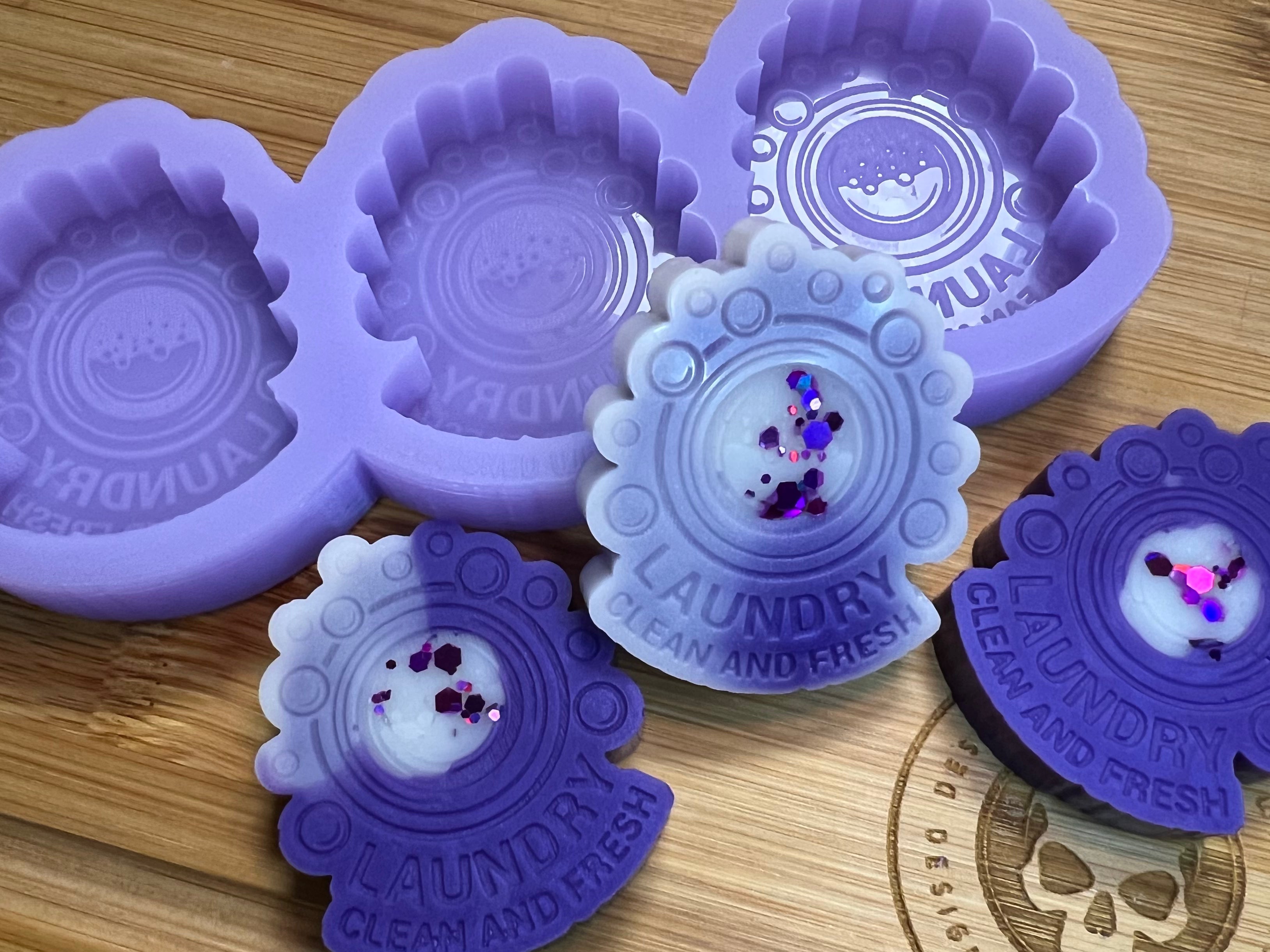 Laundry Clean and Fresh Wax Melt Silicone Mold - Designed with a Twist - Top quality silicone molds made in the UK.