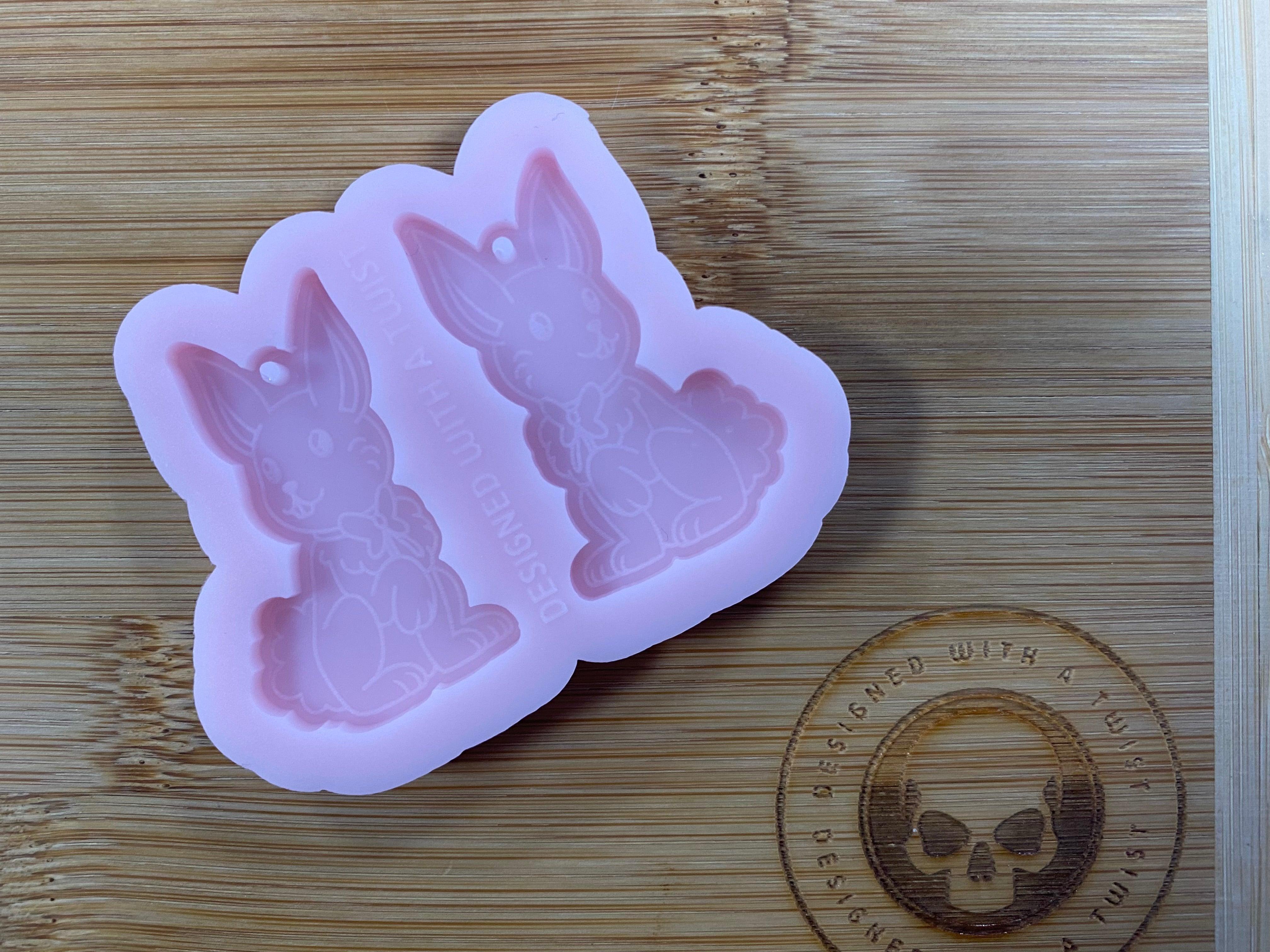 Bunny Earring Silicone Mold - Designed with a Twist - Top quality silicone molds made in the UK.