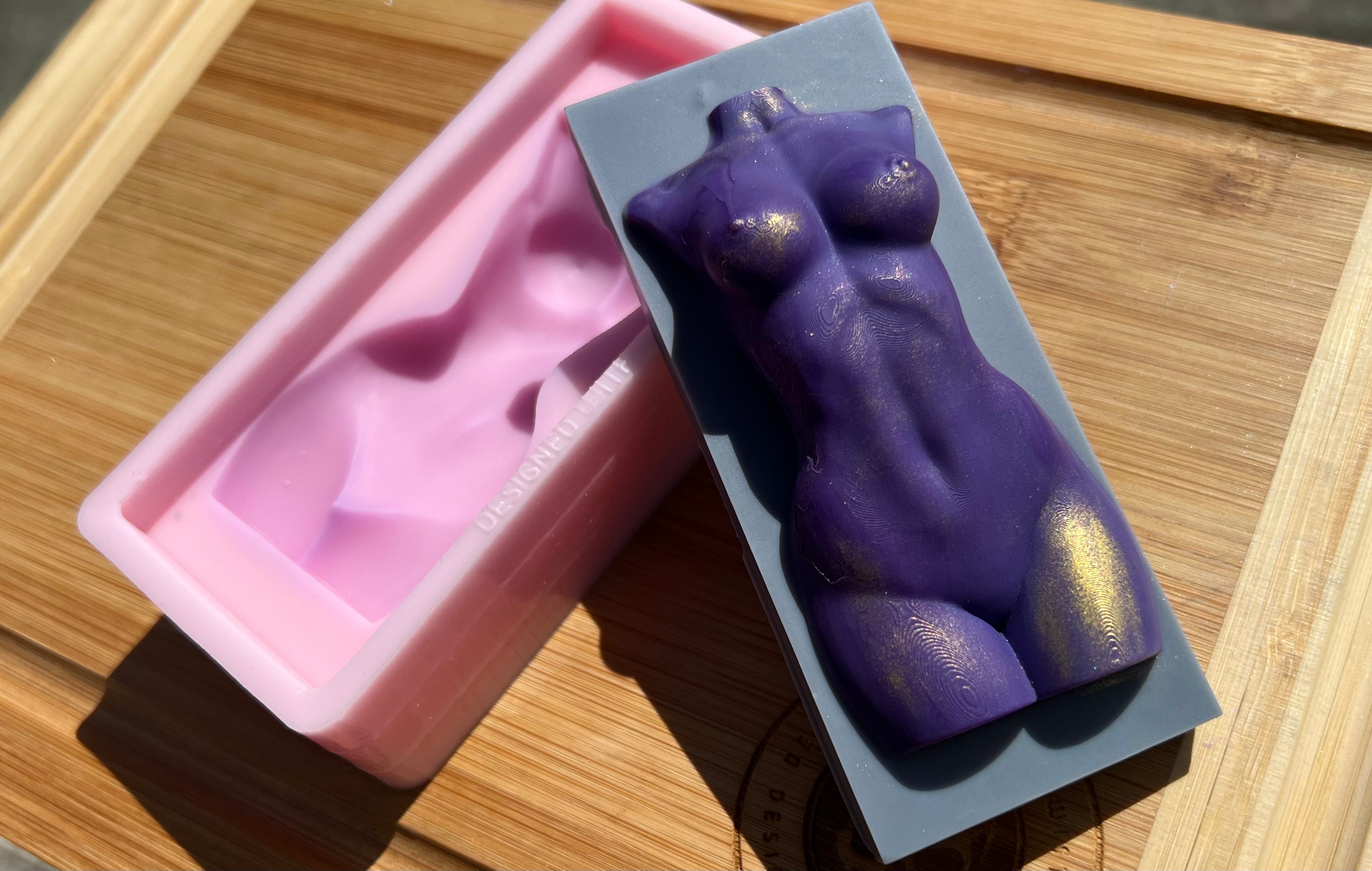 Single Goddess Torso Snapbar Silicone Mold - Designed with a Twist - Top quality silicone molds made in the UK.