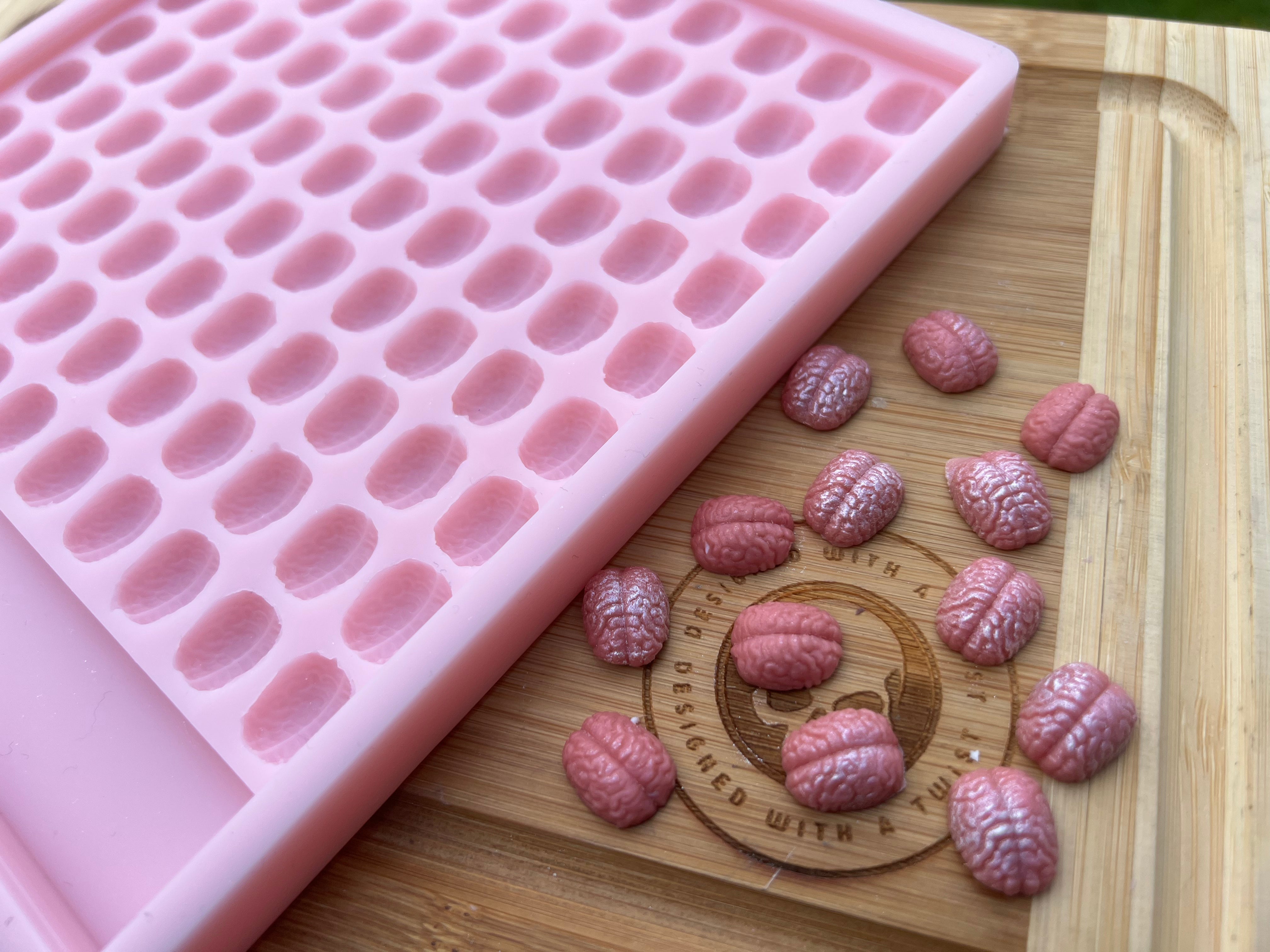 3d Brain Scrape n Scoop Wax Silicone Mold - Designed with a Twist - Top quality silicone molds made in the UK.