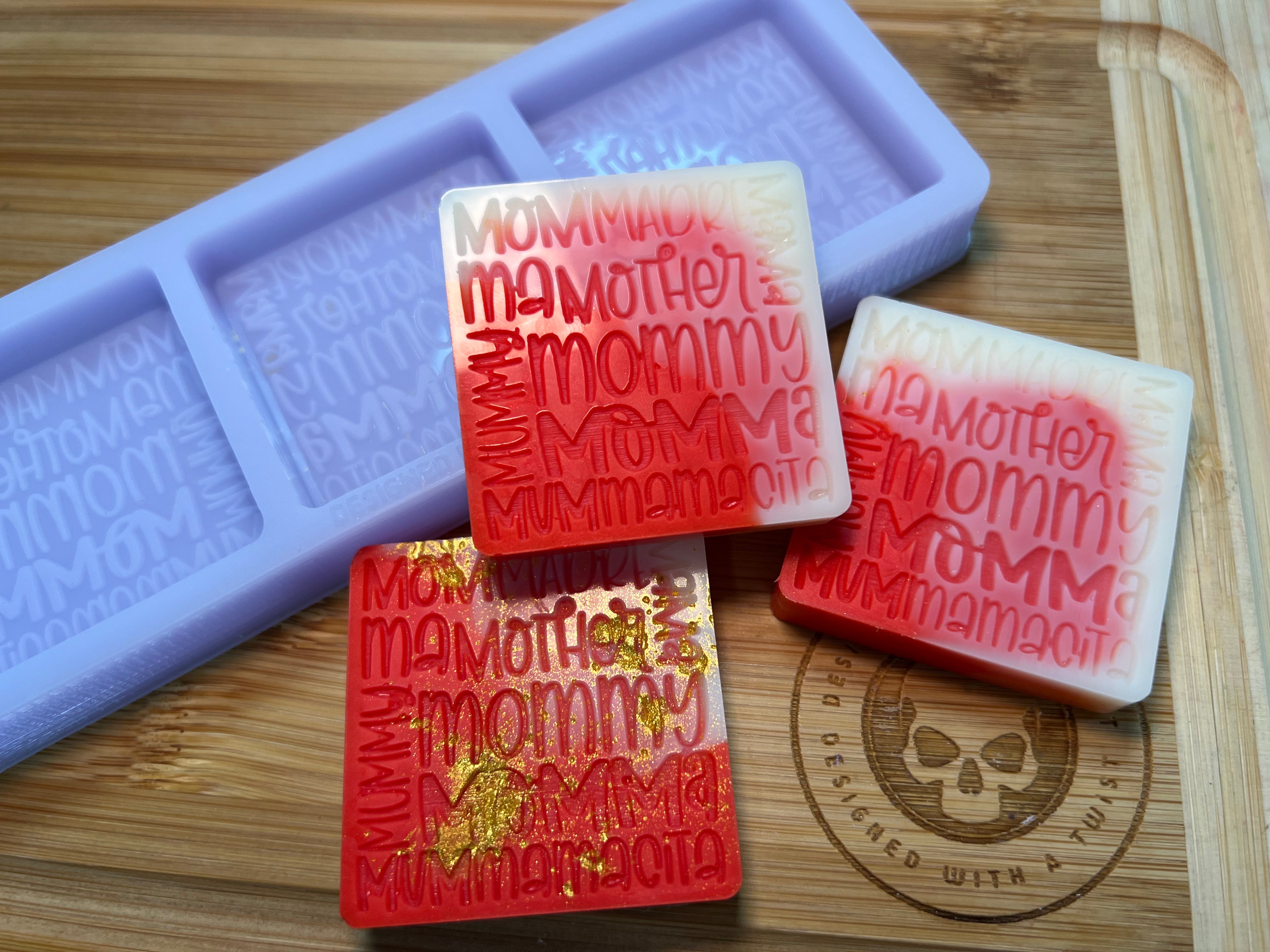 Mothers Day Wax Melt Silicone Mold - Designed with a Twist - Top quality silicone molds made in the UK.