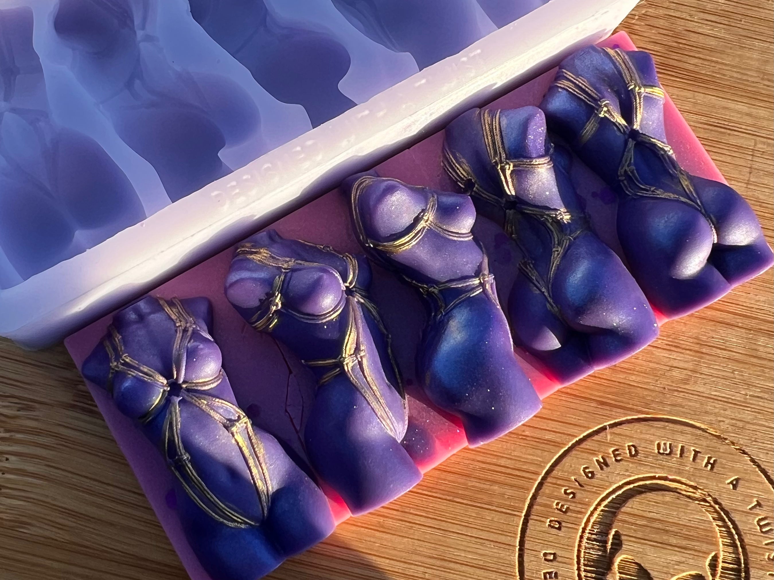 Shibari Turning Goddess Torso Snapbar Silicone Mold - Designed with a Twist - Top quality silicone molds made in the UK.