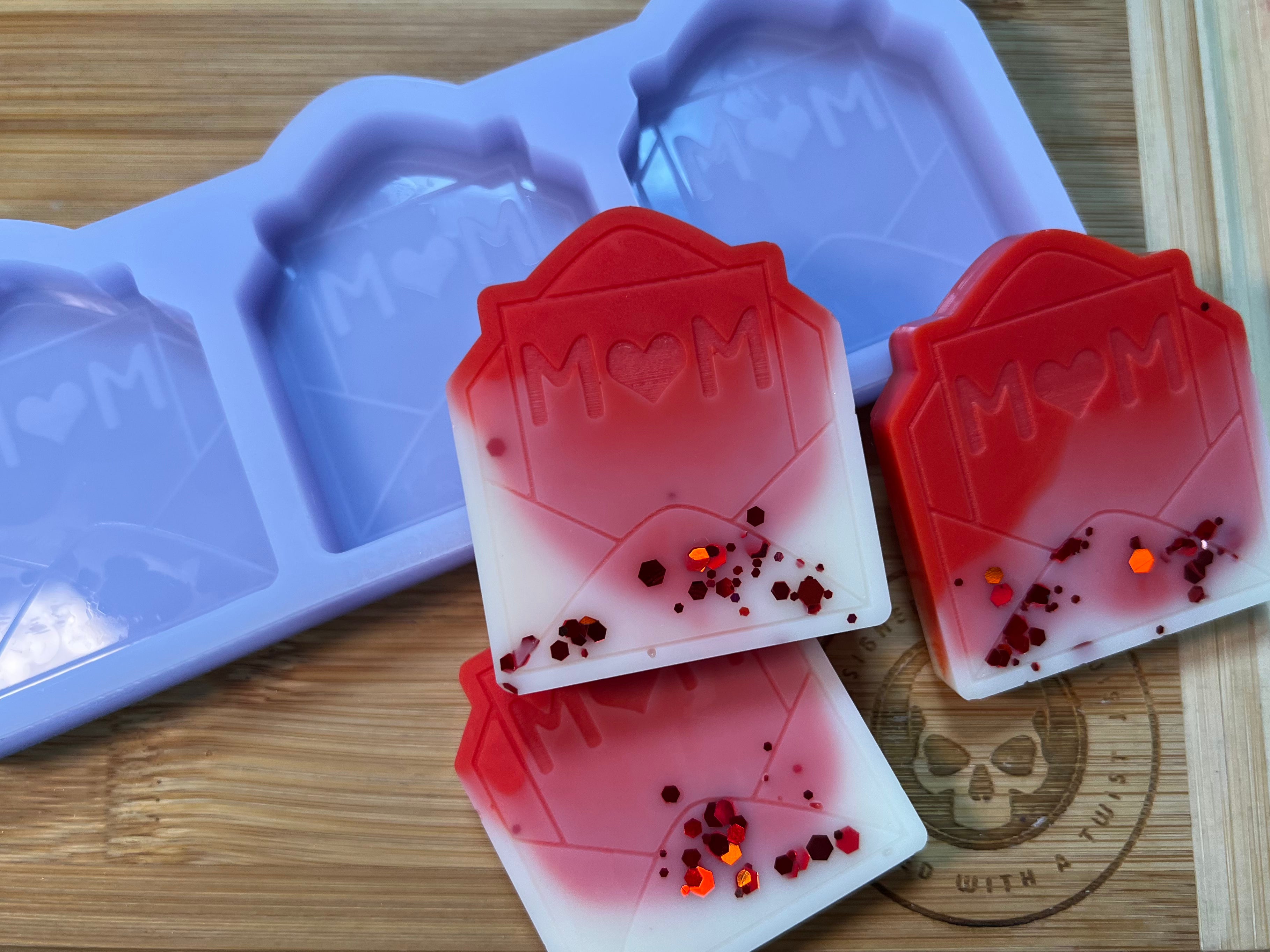 Mothers Day Envelope Wax Melt Silicone Mold - Designed with a Twist - Top quality silicone molds made in the UK.