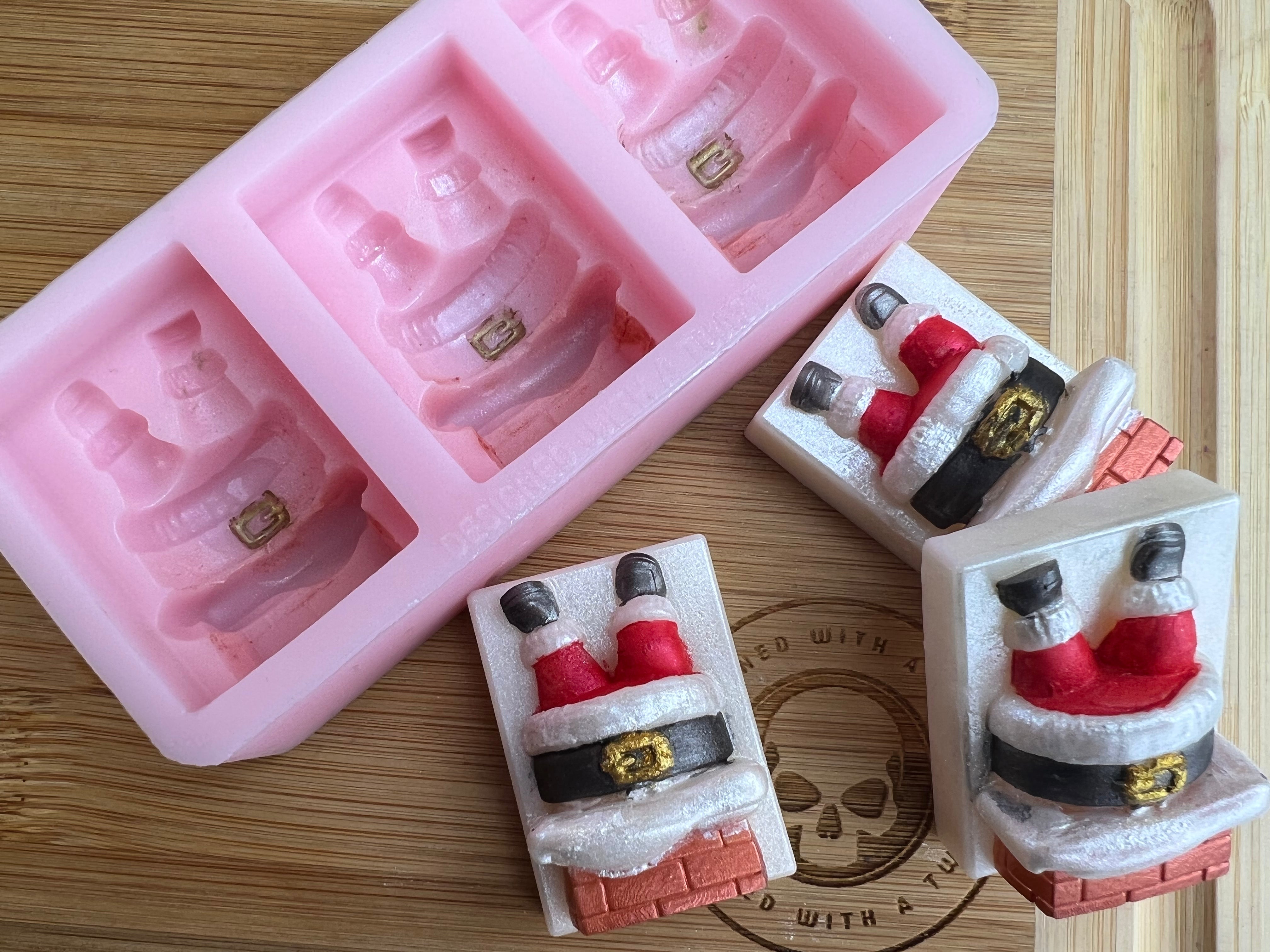 Santa In Chimney Wax Melt Silicone Mold - Designed with a Twist - Top quality silicone molds made in the UK.
