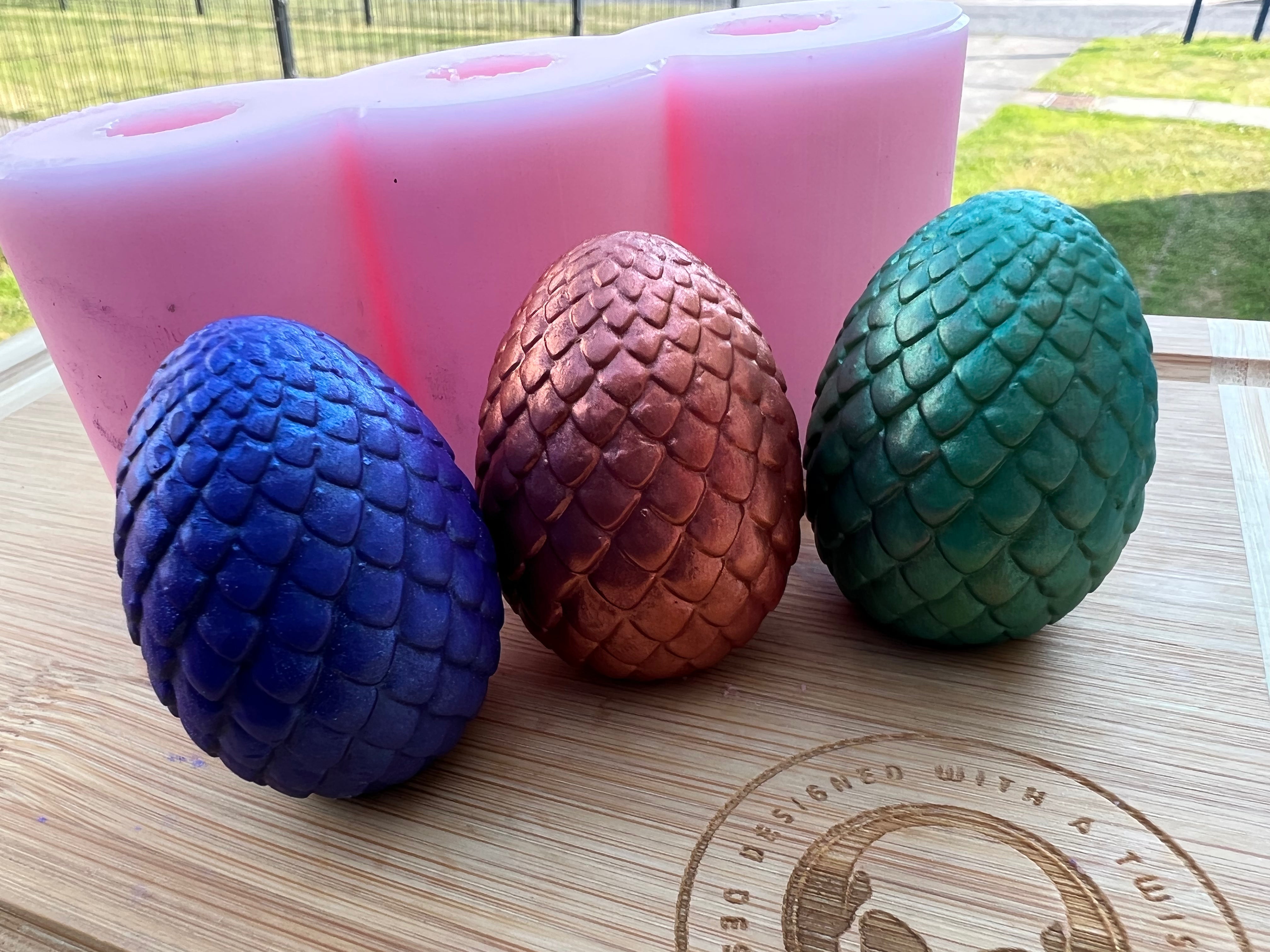 3d Dragon Egg Wax Melt Silicone Mold - Designed with a Twist - Top quality silicone molds made in the UK.
