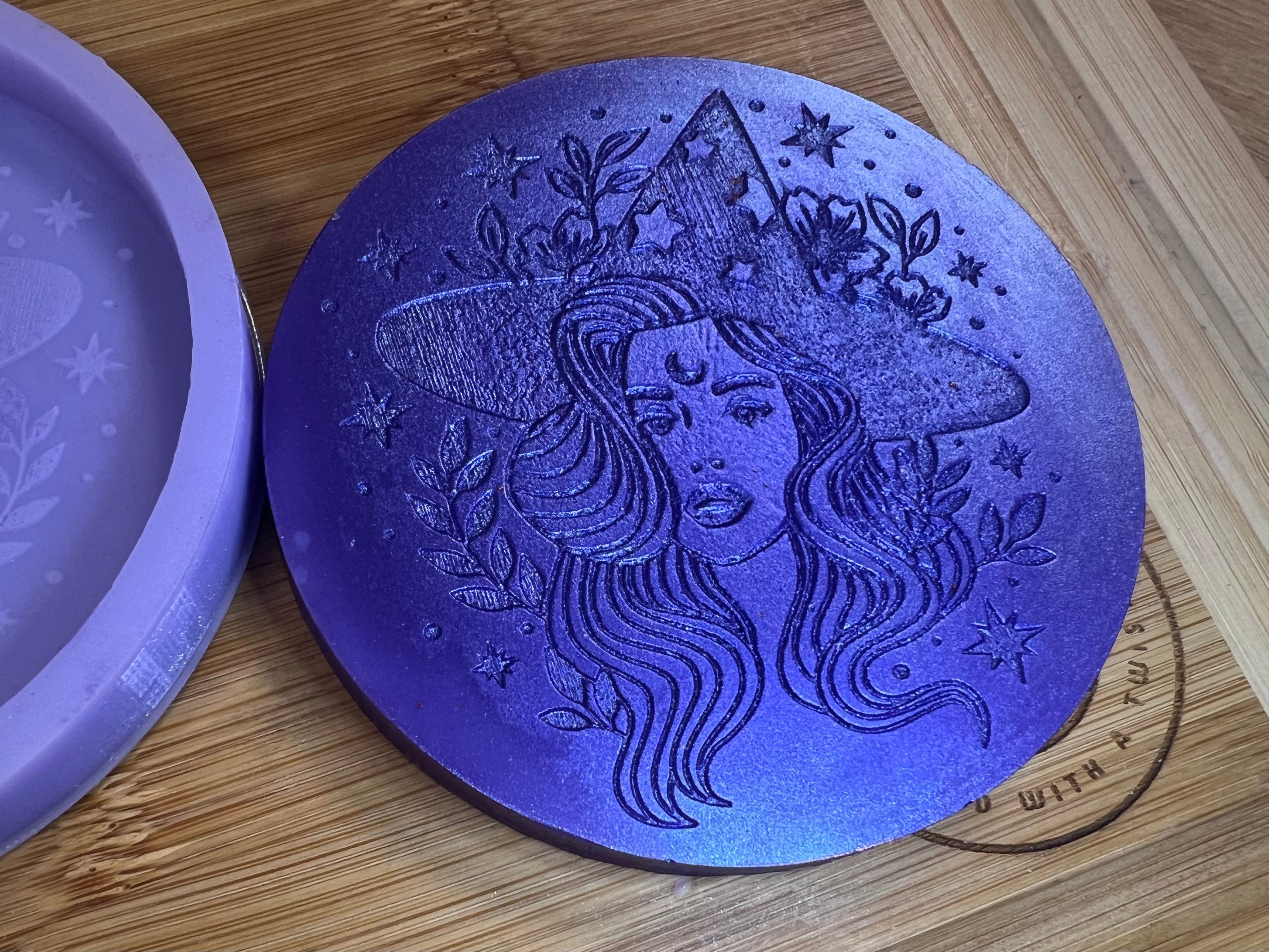 Single Pretty Witch Wax Melt Silicone Mold - Designed with a Twist - Top quality silicone molds made in the UK.