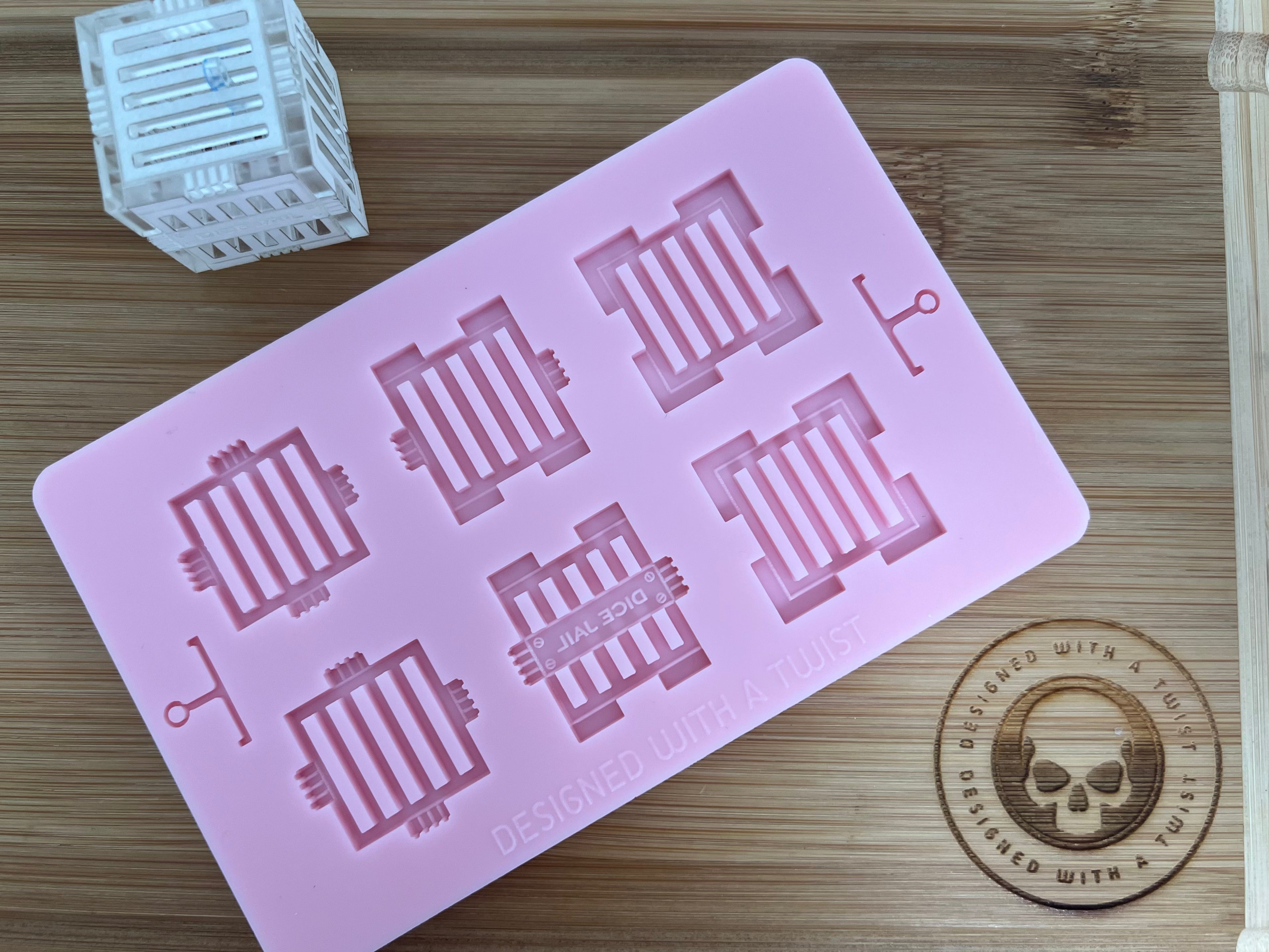 Mini Dice Jail Silicone Mold - Designed with a Twist - Top quality silicone molds made in the UK.