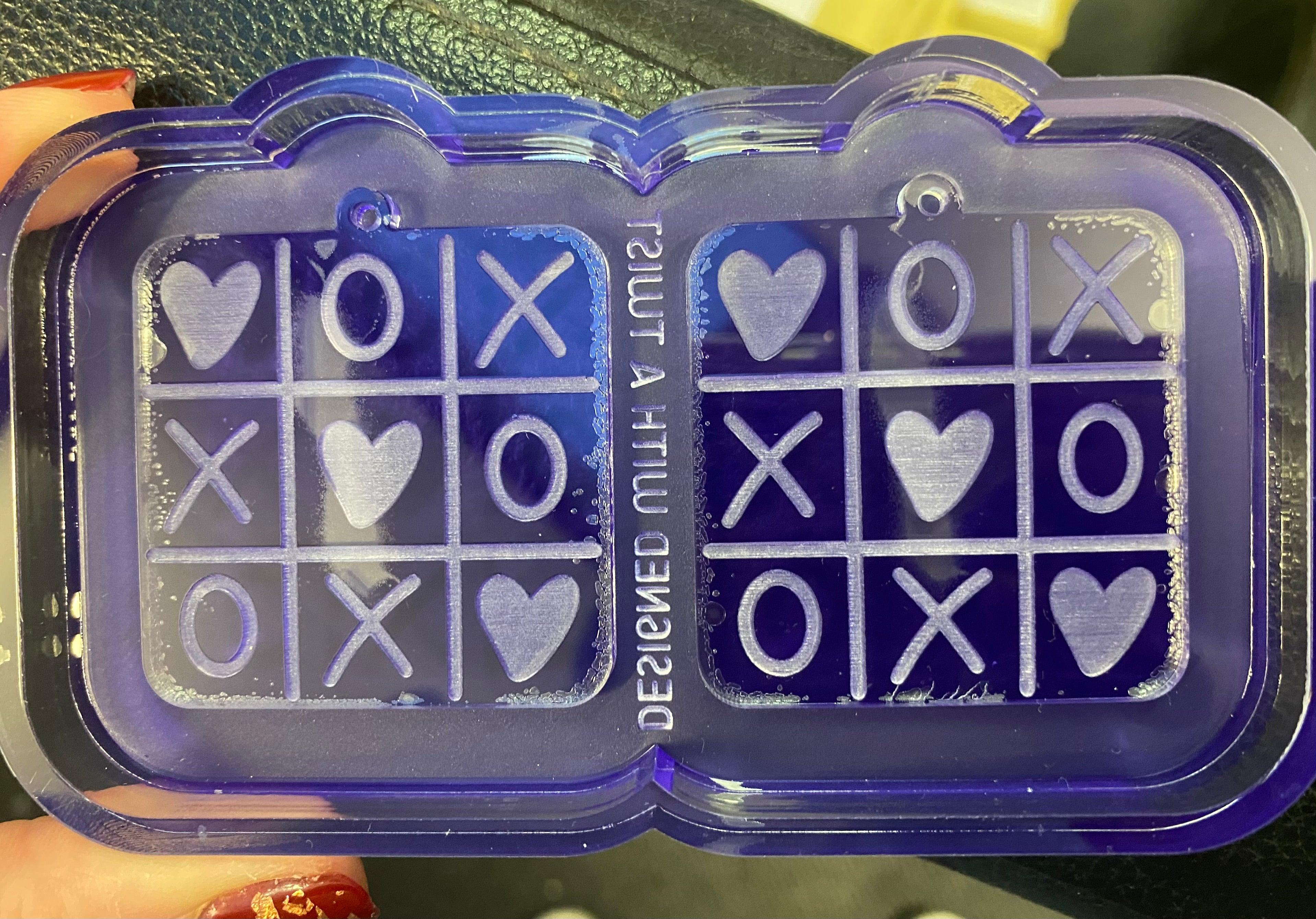 Tic Tac Toe Earring Silicone Mold - Designed with a Twist - Top quality silicone molds made in the UK.