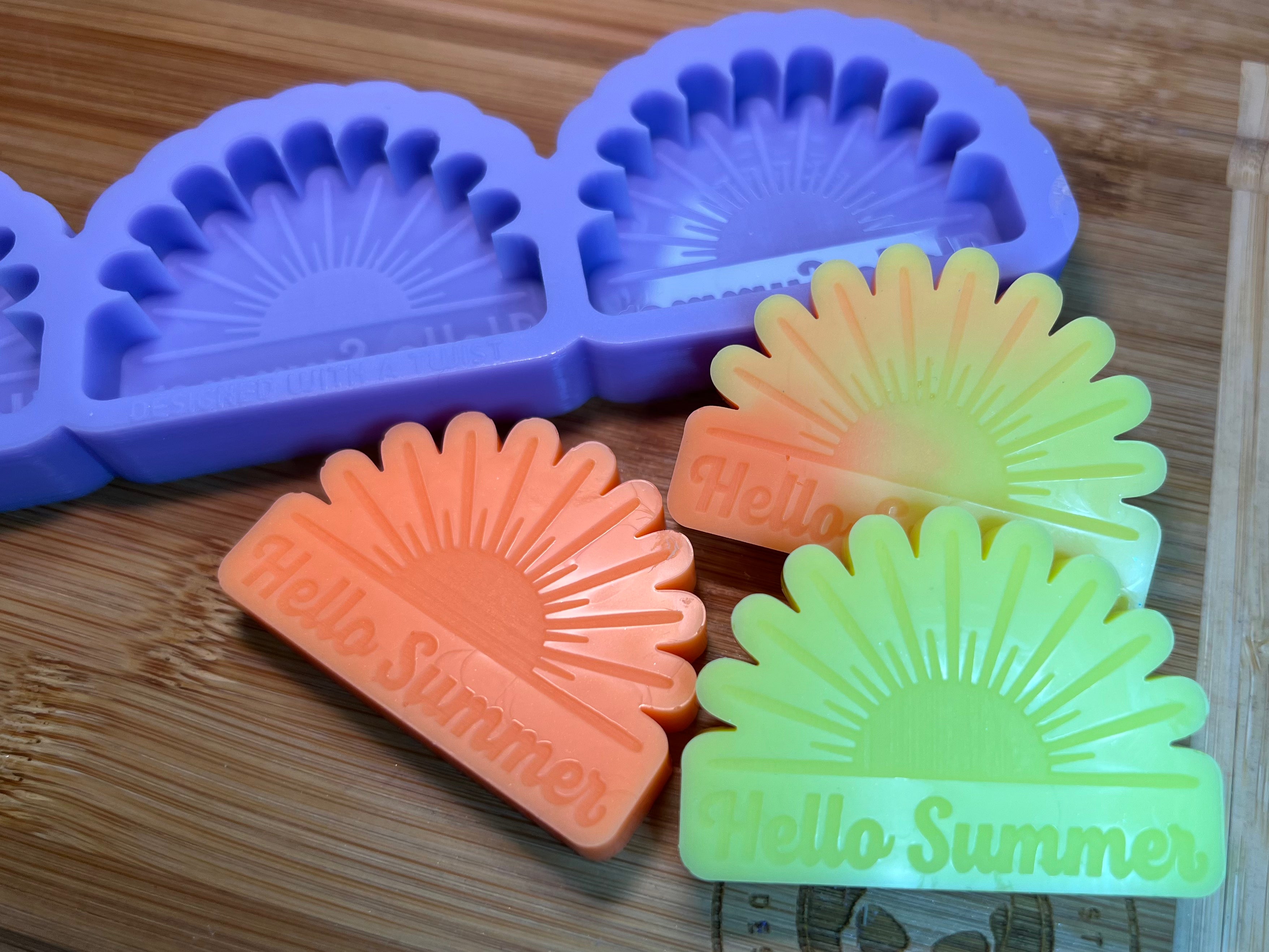 Hello Summer Silicone Mold - Designed with a Twist - Top quality silicone molds made in the UK.