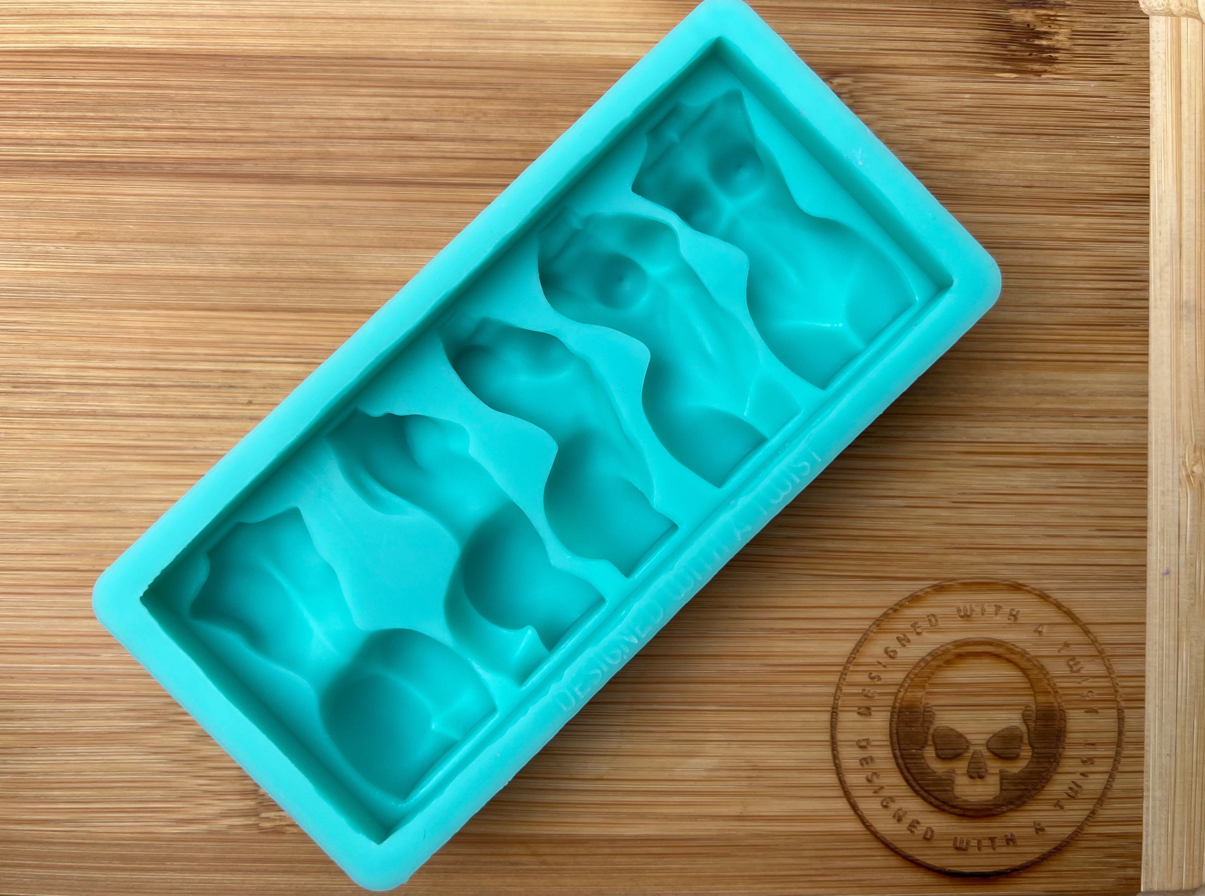 Turning Goddess Torso Snapbar Silicone Mold - Designed with a Twist - Top quality silicone molds made in the UK.