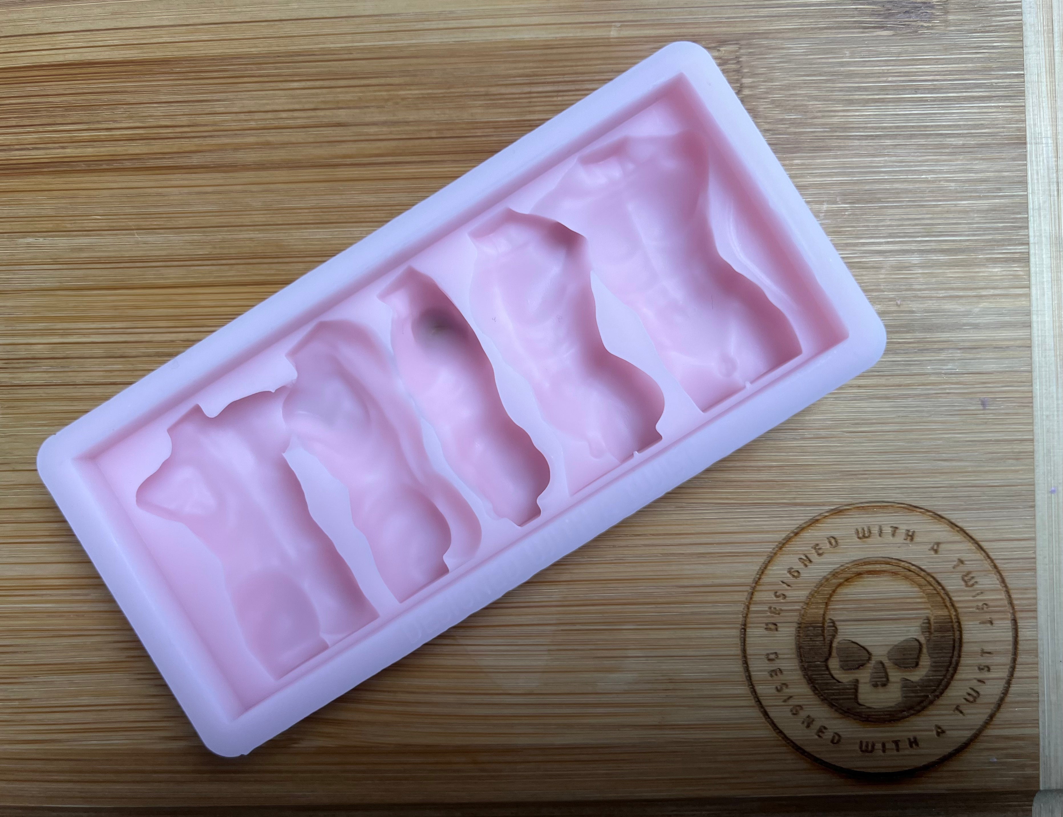Turning Hercules Torso Snapbar Silicone Mold - Designed with a Twist - Top quality silicone molds made in the UK.
