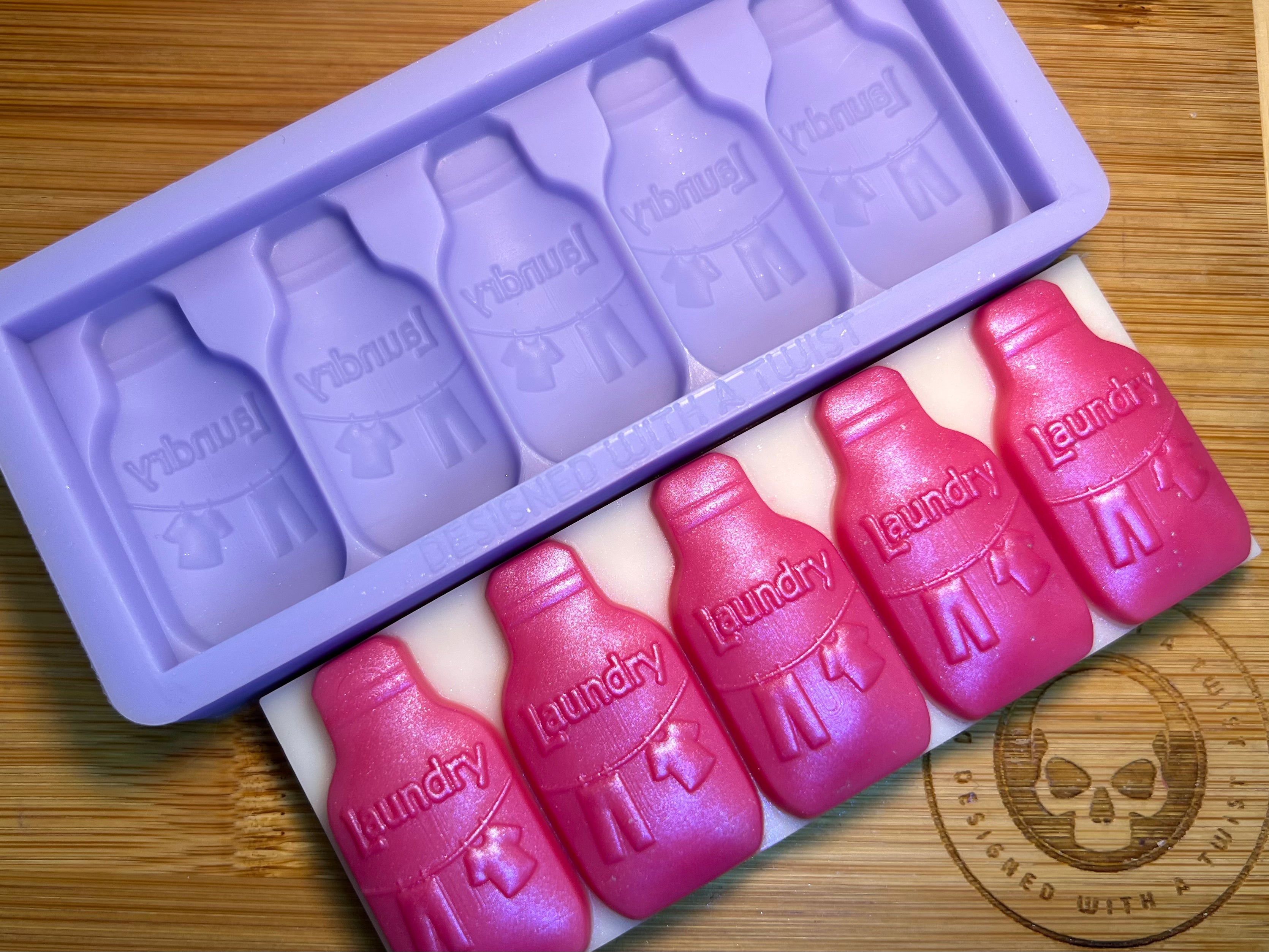 Laundry Bottle Snapbar Silicone Mold - Designed with a Twist - Top quality silicone molds made in the UK.