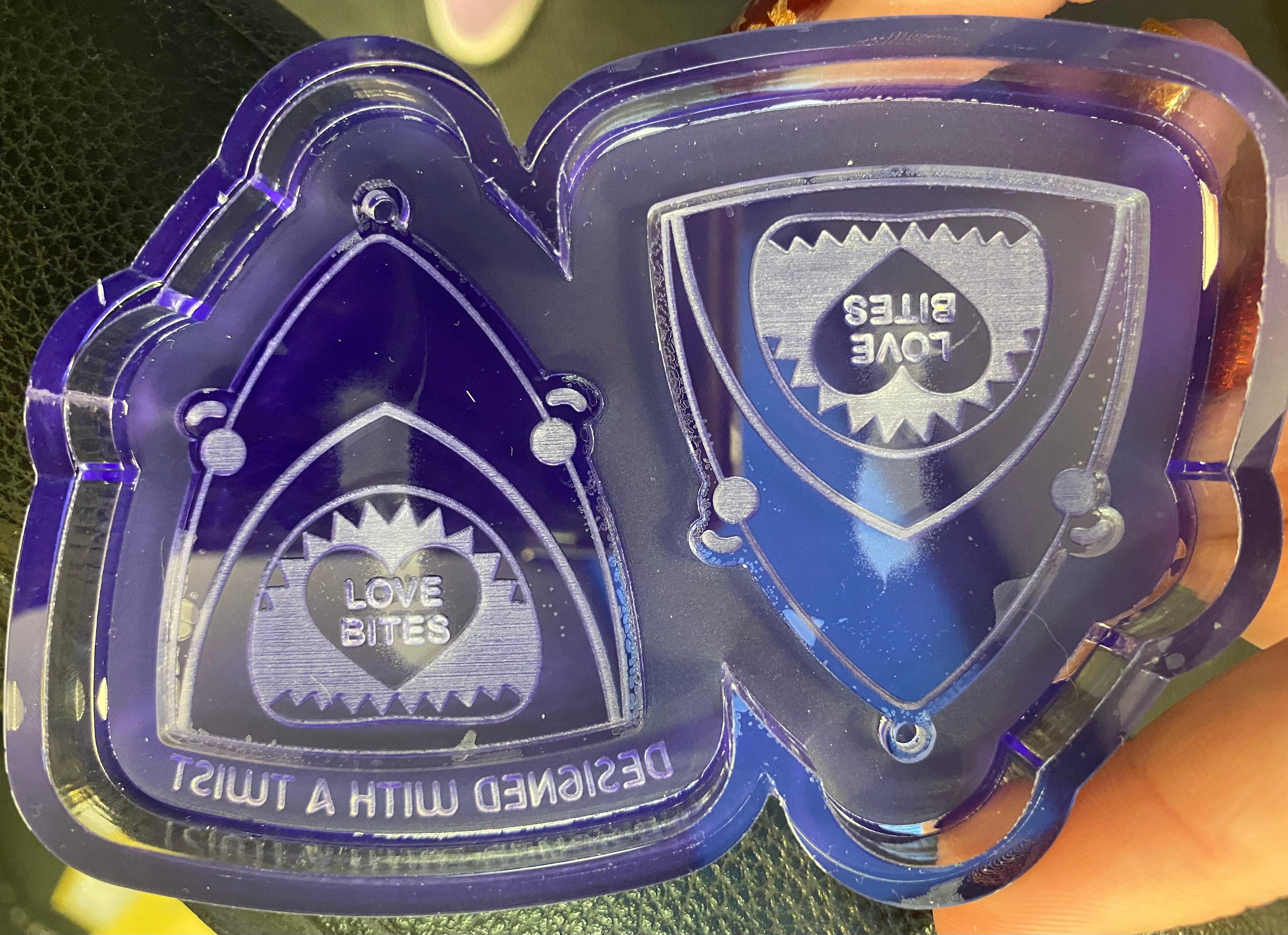 Love Bites Earring Silicone Mold - Designed with a Twist - Top quality silicone molds made in the UK.