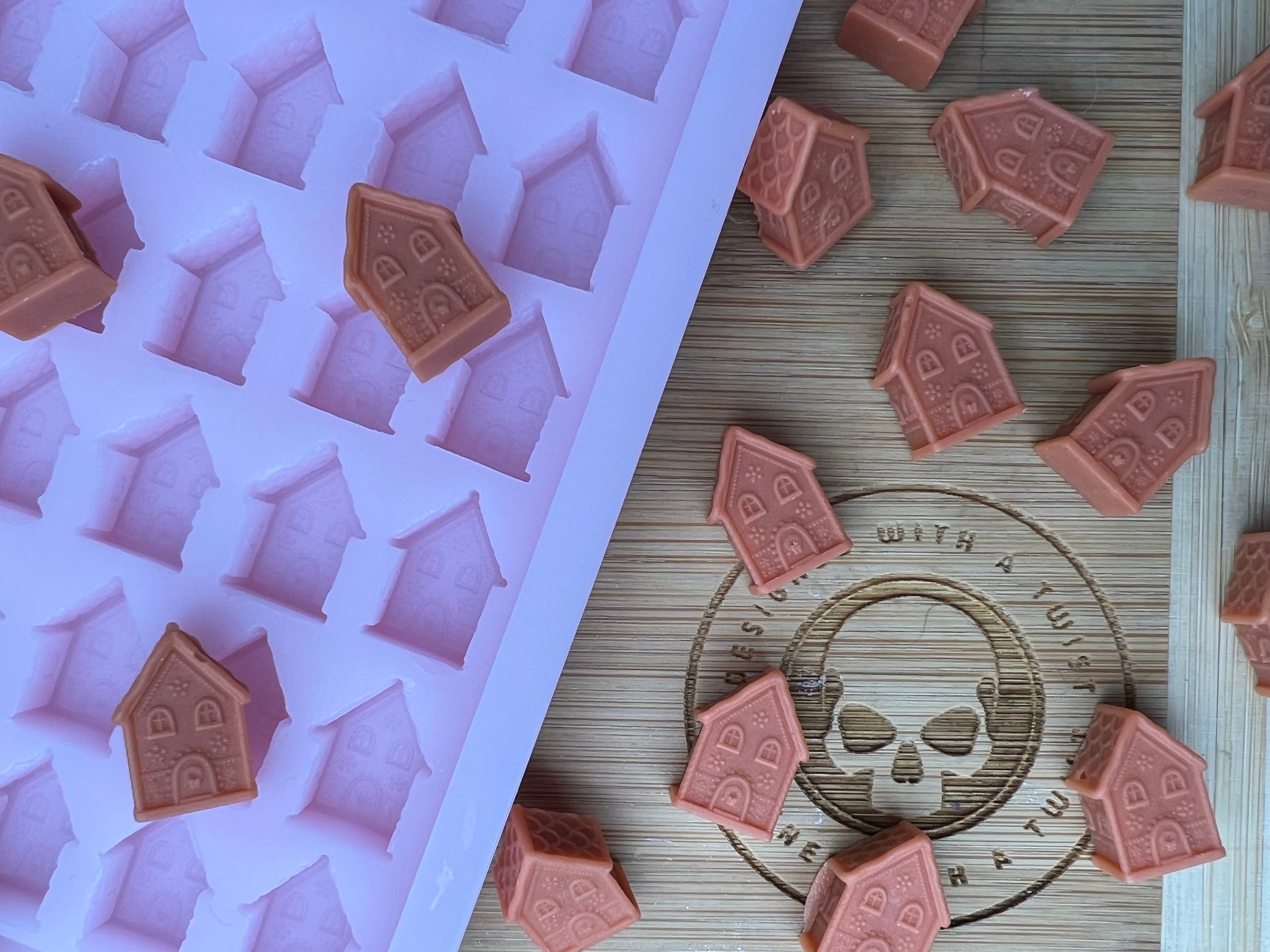 3d Gingerbread House Scrape n Scoop Wax Silicone Mold - Designed with a Twist - Top quality silicone molds made in the UK.