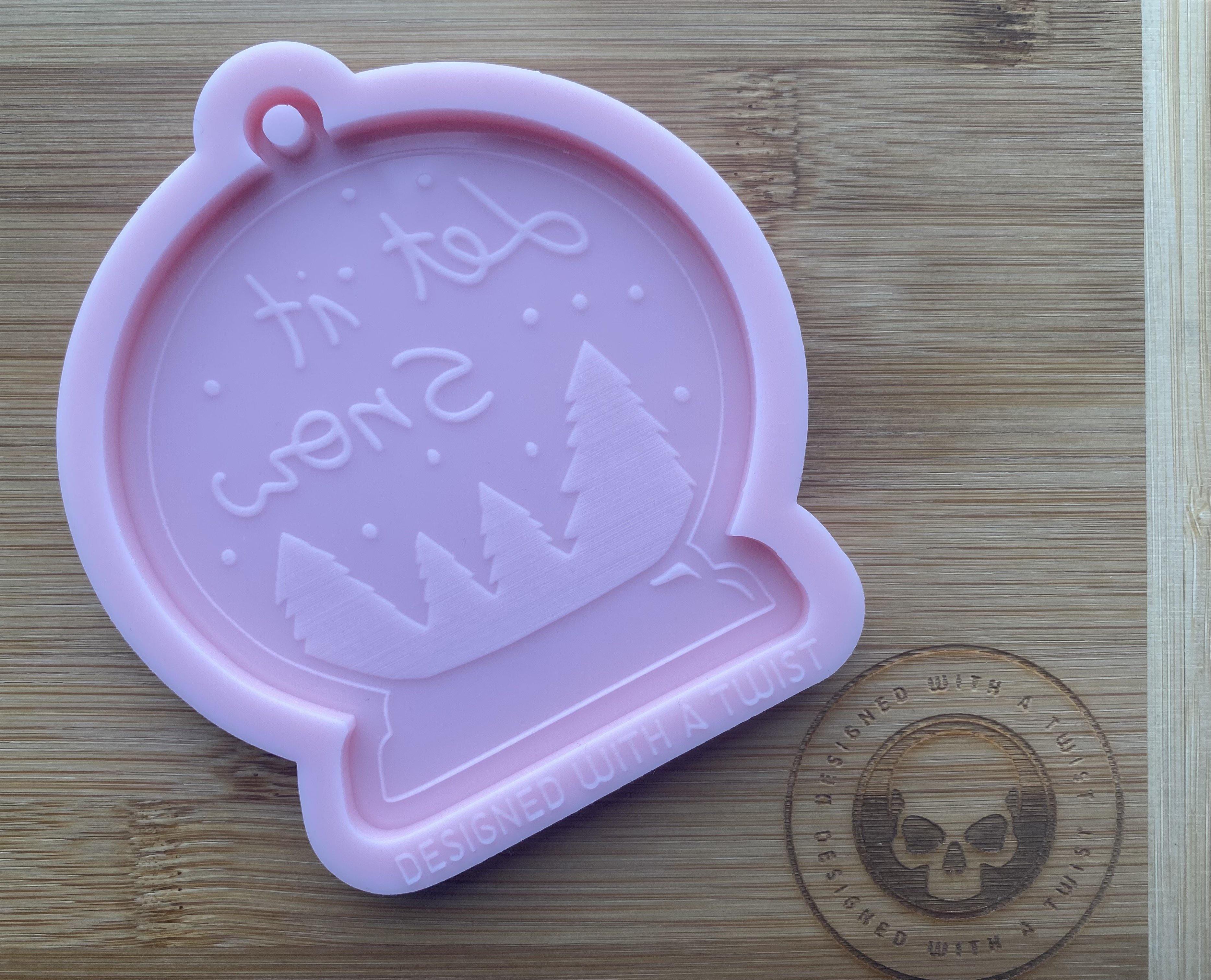 Let it Snow Christmas Bauble Silicone Mold - Designed with a Twist - Top quality silicone molds made in the UK.