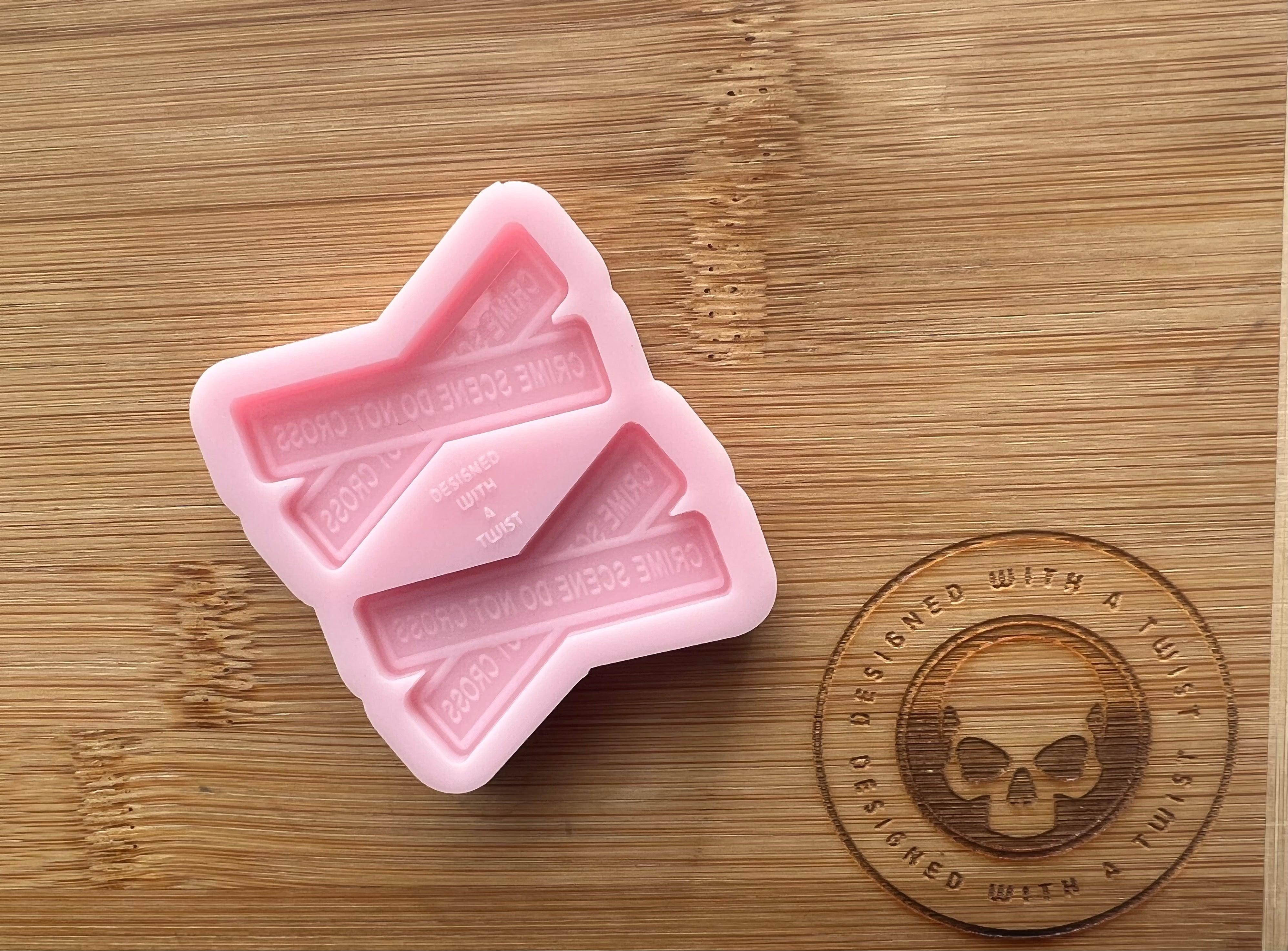 Crime Scene Tape Earring Silicone Mold - Designed with a Twist - Top quality silicone molds made in the UK.