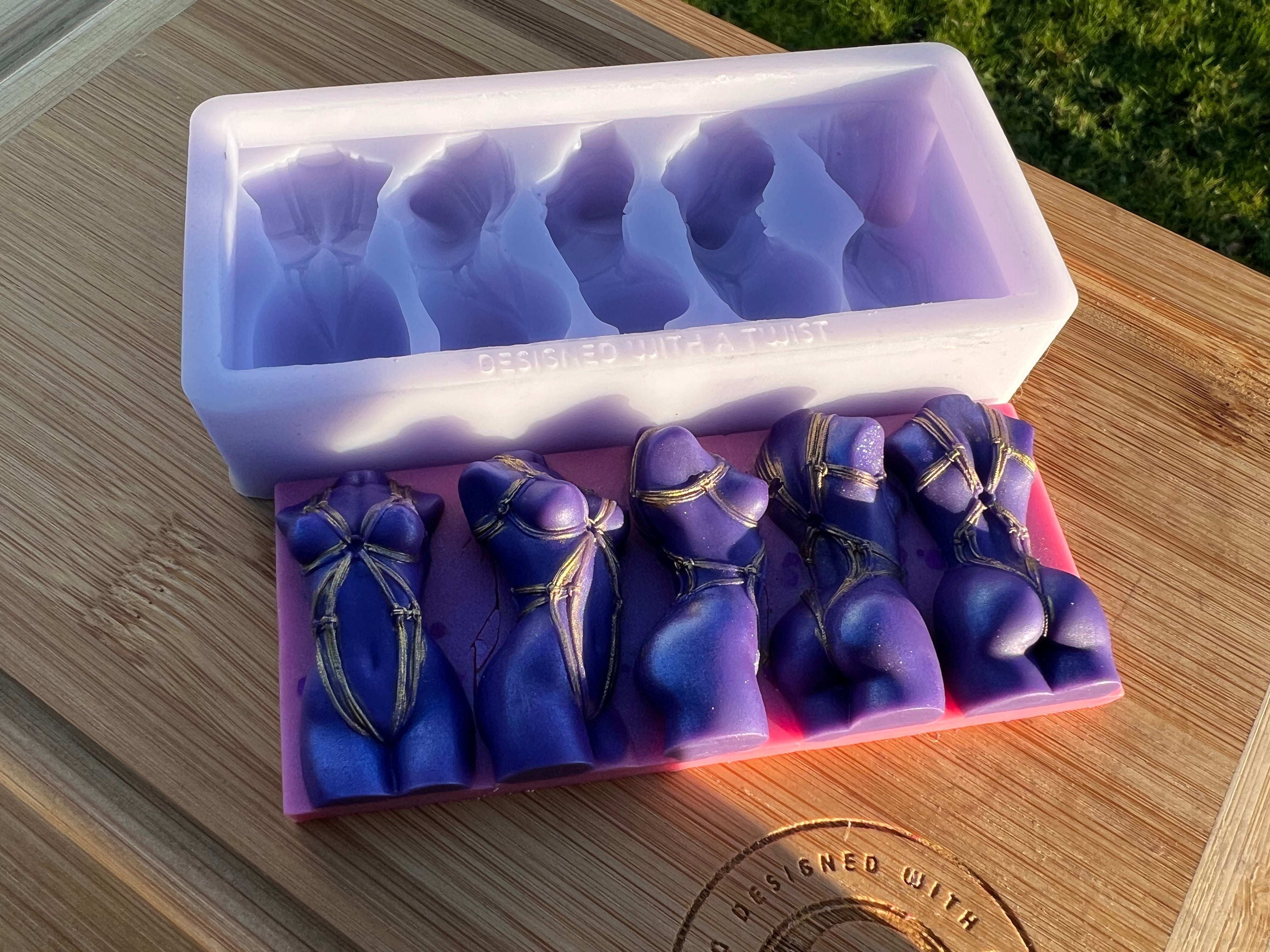 Shibari Turning Goddess Torso Snapbar Silicone Mold - Designed with a Twist - Top quality silicone molds made in the UK.