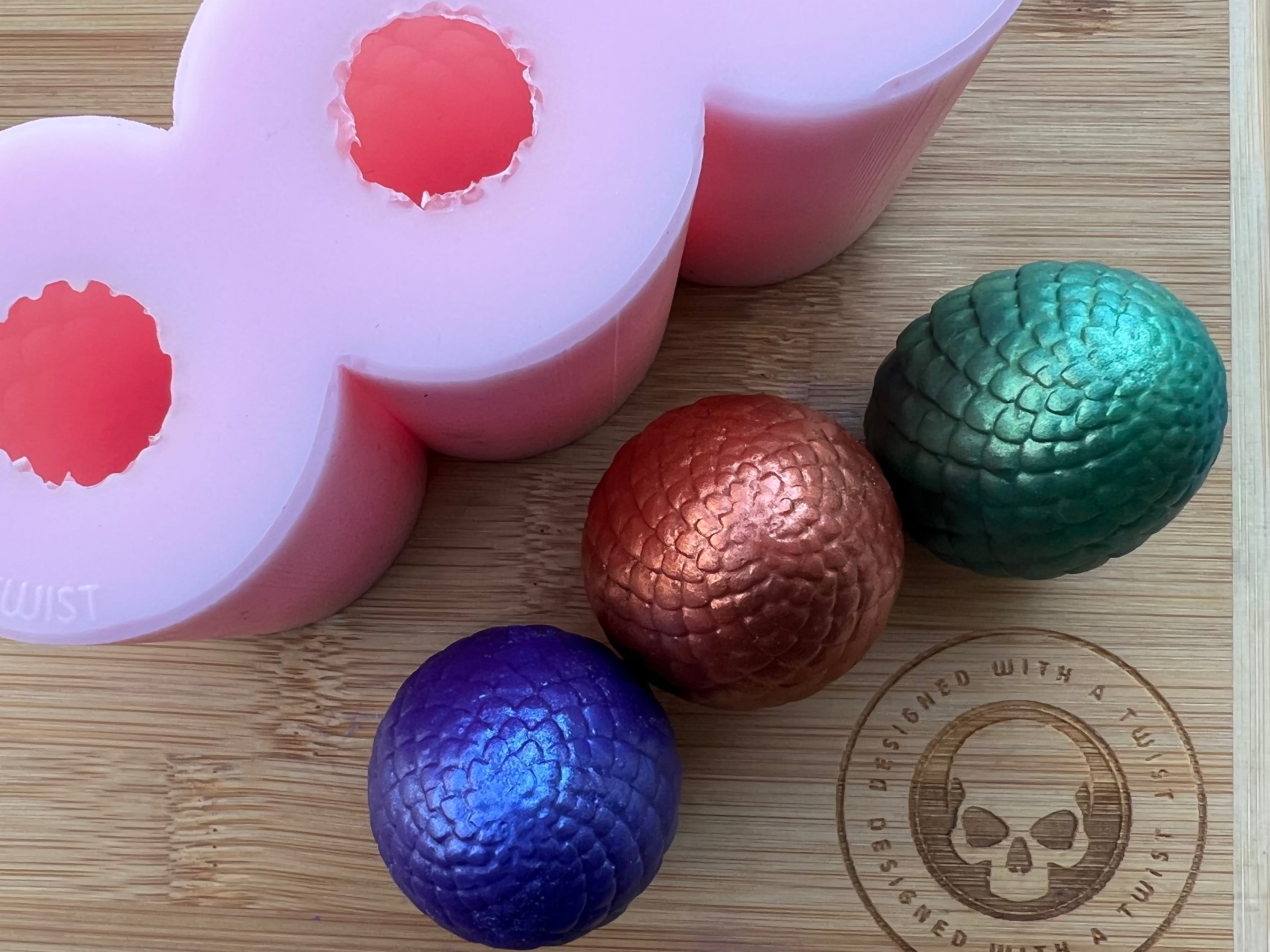 3d Dragon Egg Wax Melt Silicone Mold - Designed with a Twist - Top quality silicone molds made in the UK.