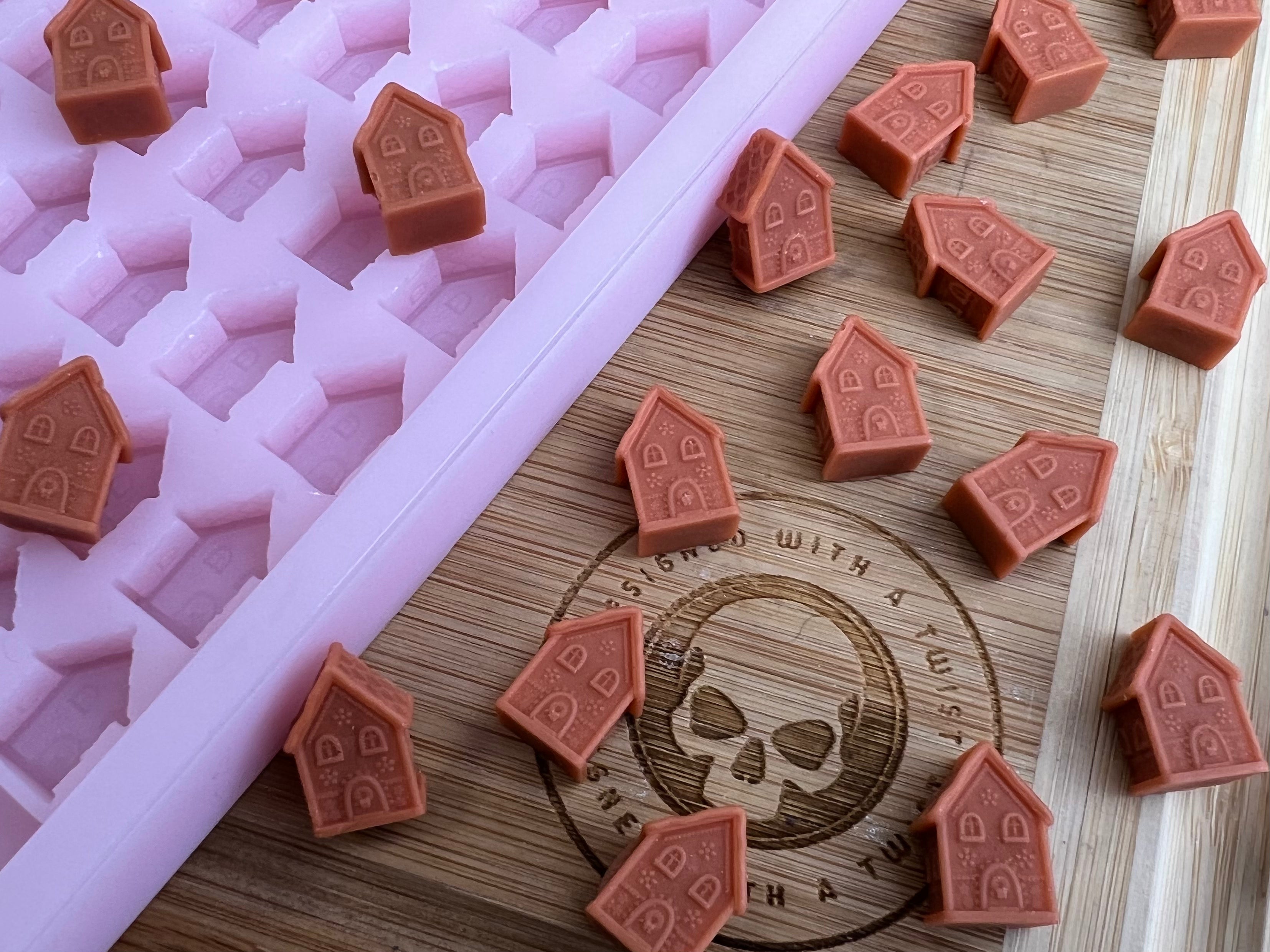 3d Gingerbread House Scrape n Scoop Wax Silicone Mold - Designed with a Twist - Top quality silicone molds made in the UK.