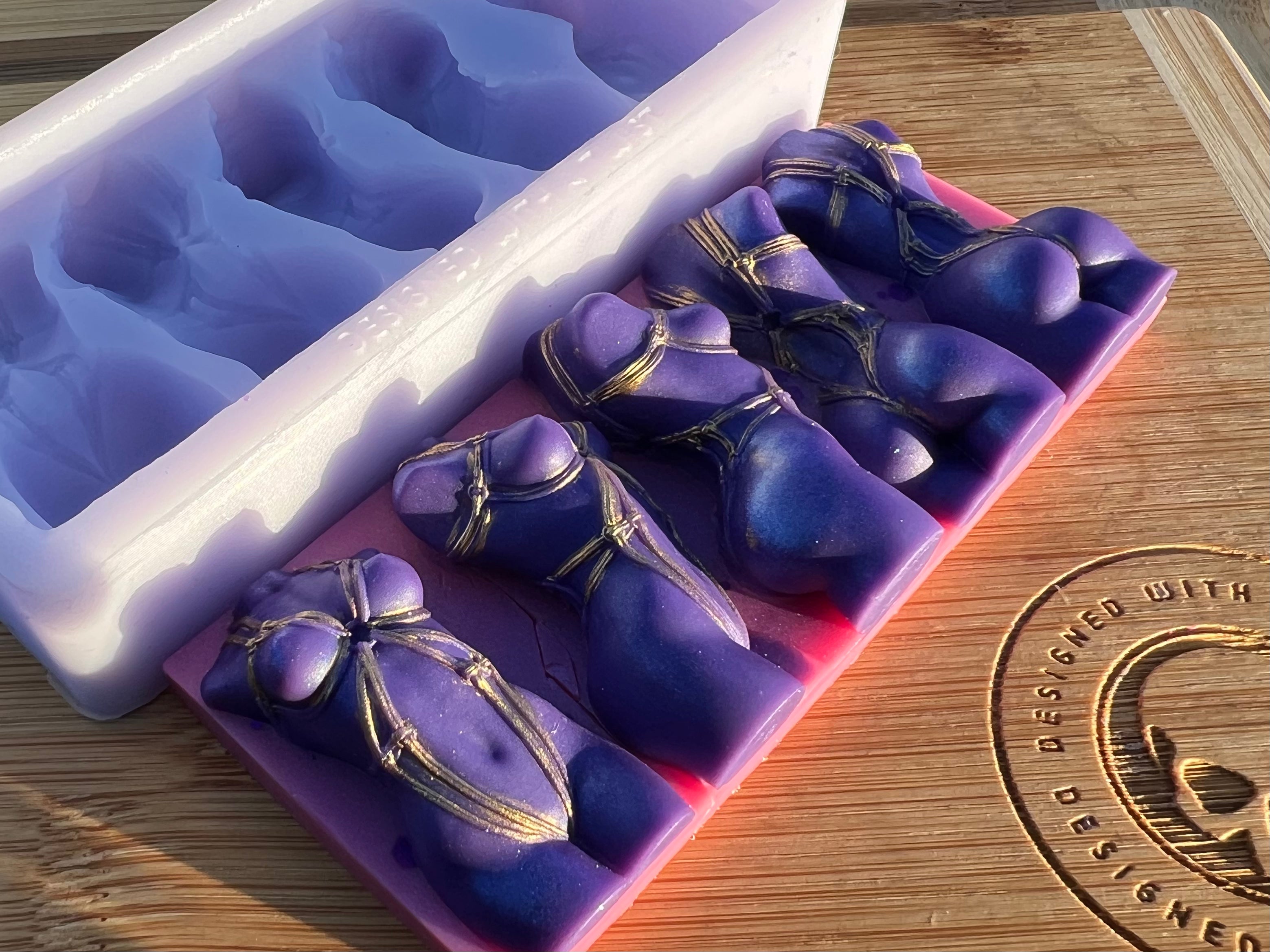 Shibari Turning Goddess Torso Snapbar Silicone Mold - Designed with a Twist - Top quality silicone molds made in the UK.