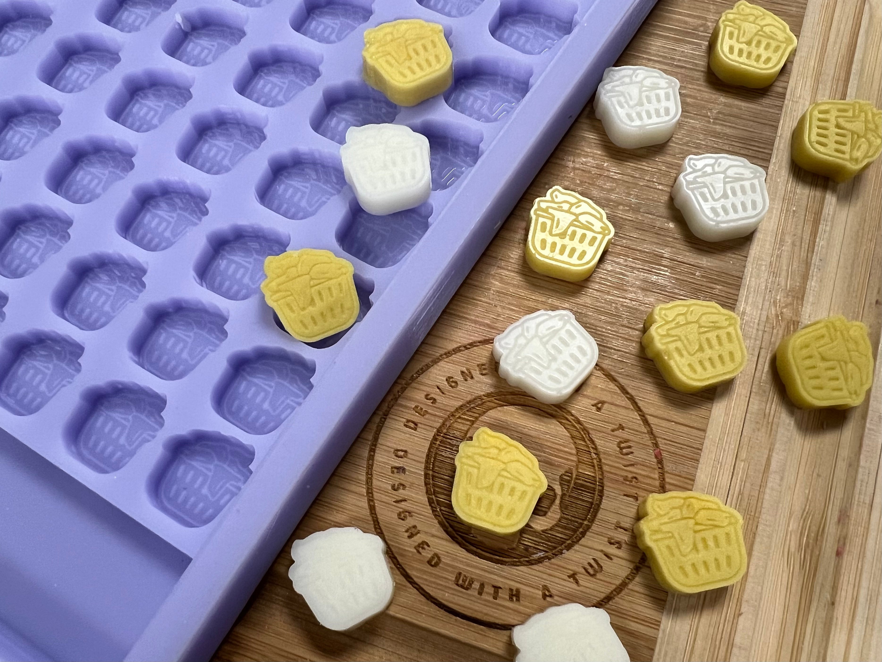Laundry Basket Scrape n Scoop Wax Tray Silicone Mold - Designed with a Twist - Top quality silicone molds made in the UK.