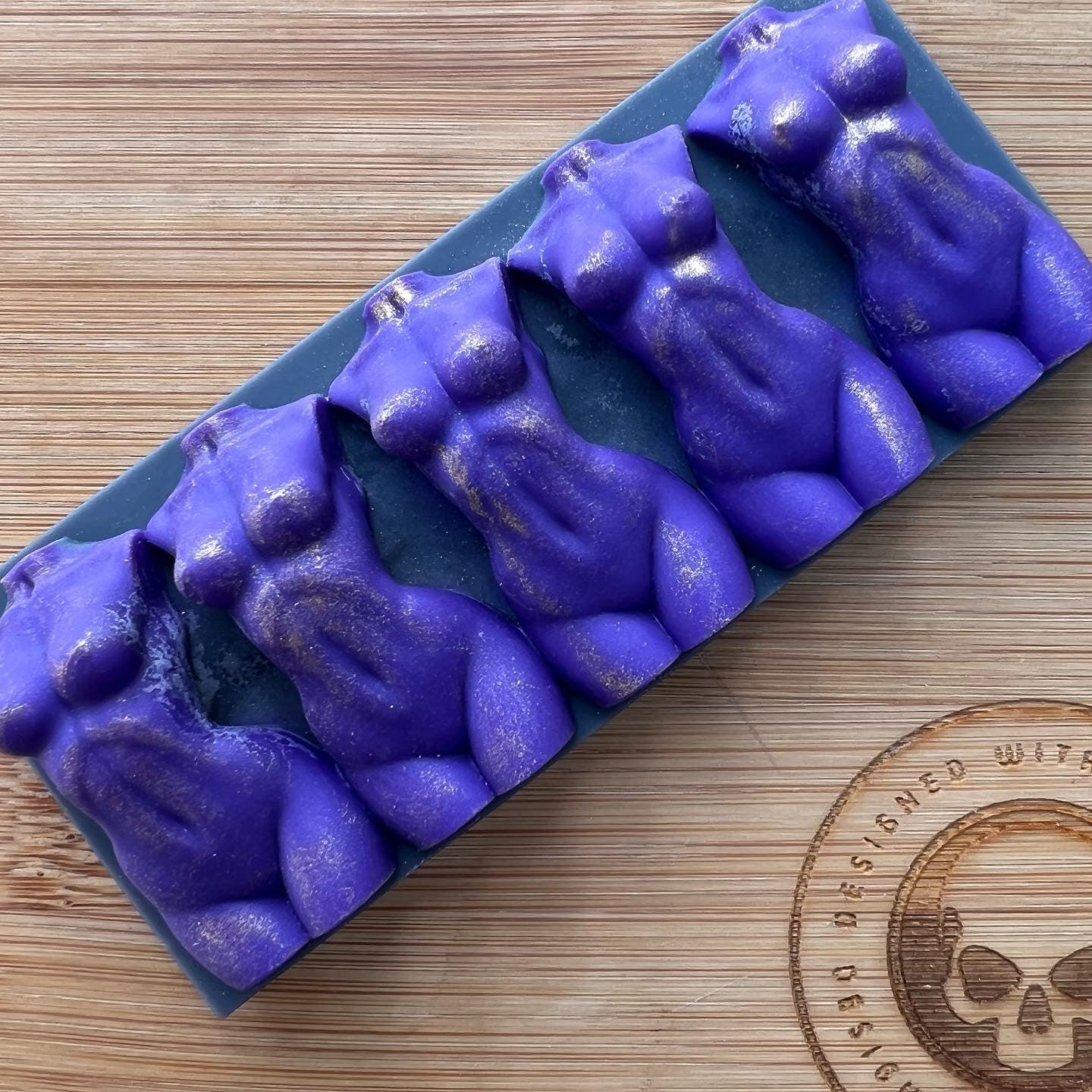 Front Facing Goddess Torso Snapbar Silicone Mold - Designed with a Twist - Top quality silicone molds made in the UK.