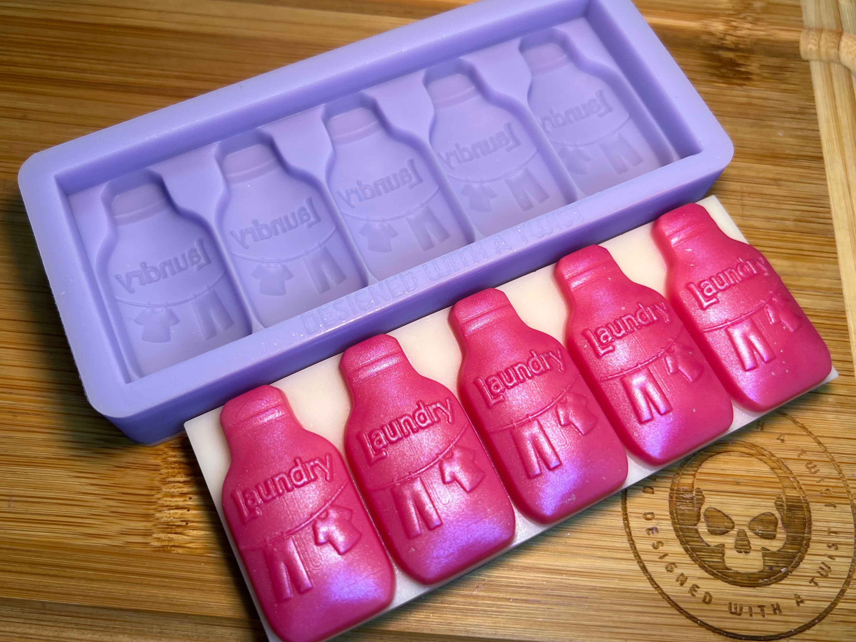 Laundry Bottle Snapbar Silicone Mold - Designed with a Twist - Top quality silicone molds made in the UK.